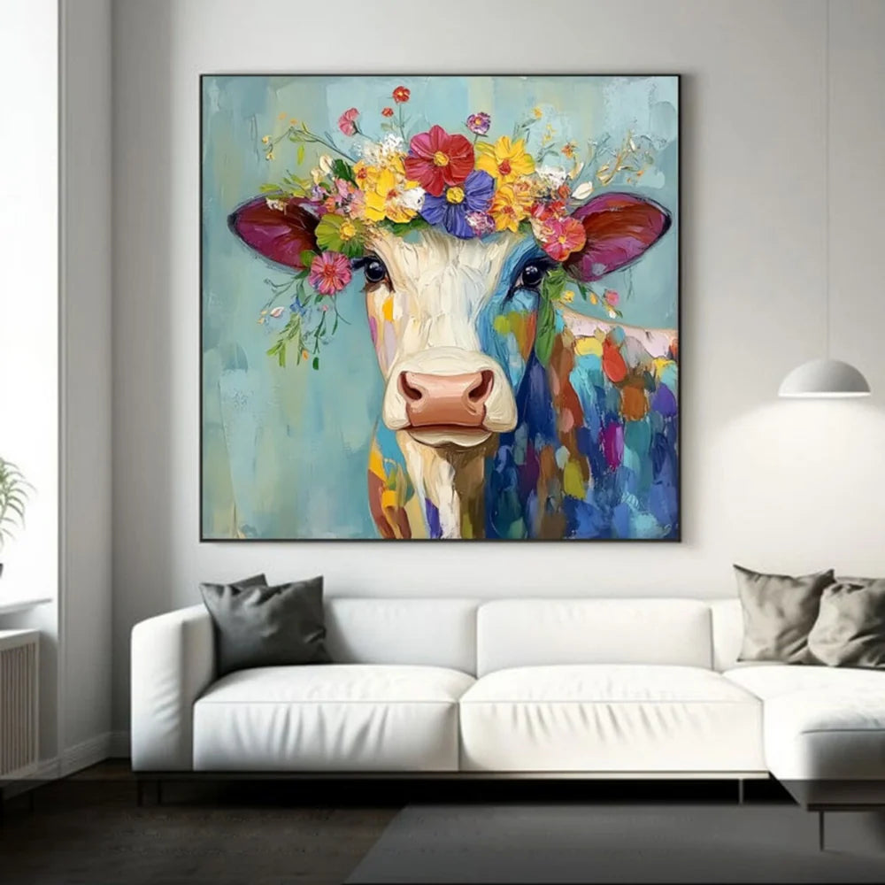 Animal Textured Canvas Art Painting #AC036