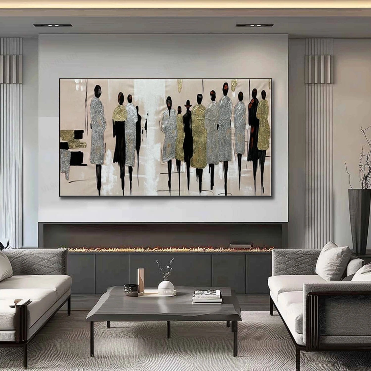 Abstract People Canvas Art #AE037