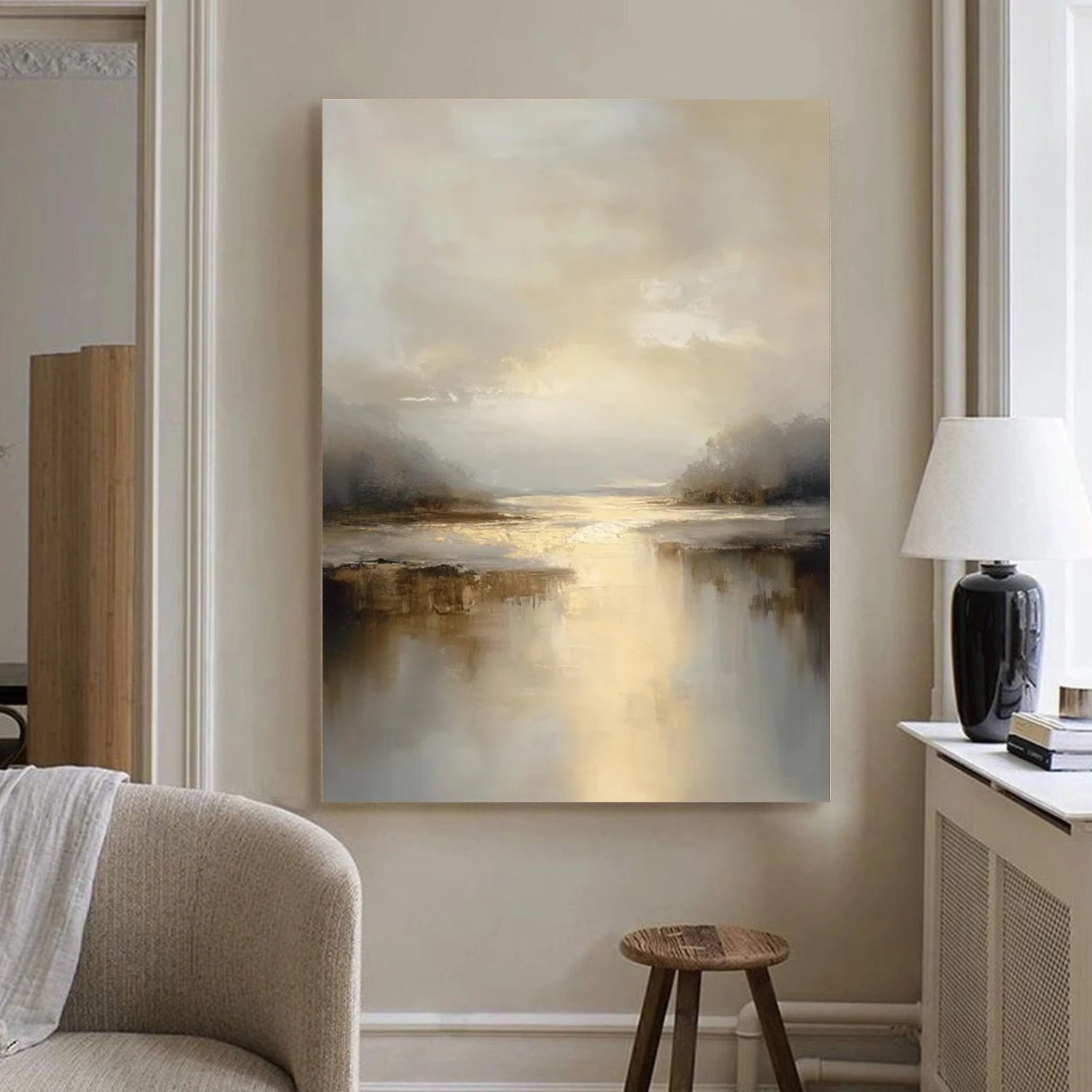 Ocean And Sky Abstract Wall Art #OS095