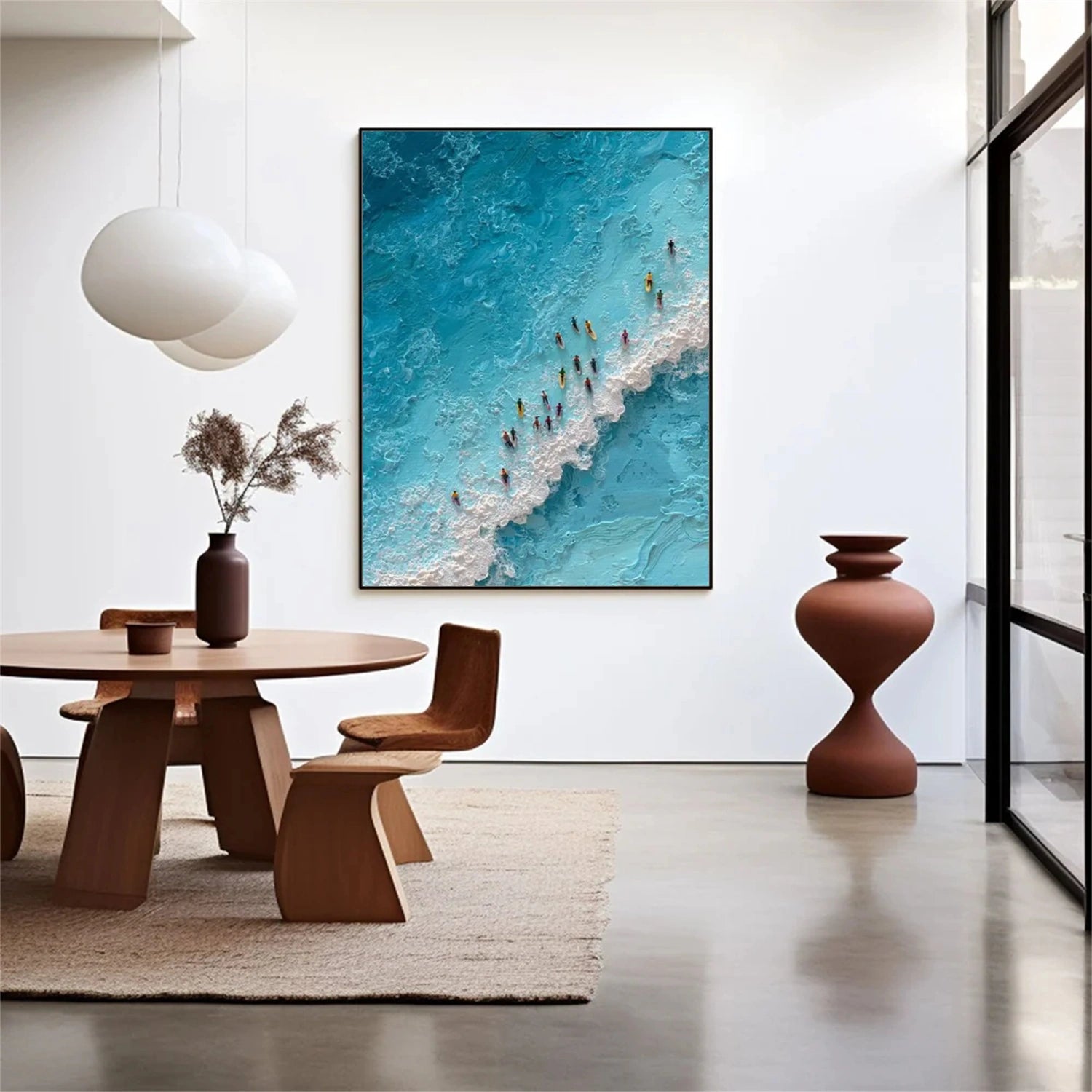 Surfing Sport Textured Wall Art #MS011