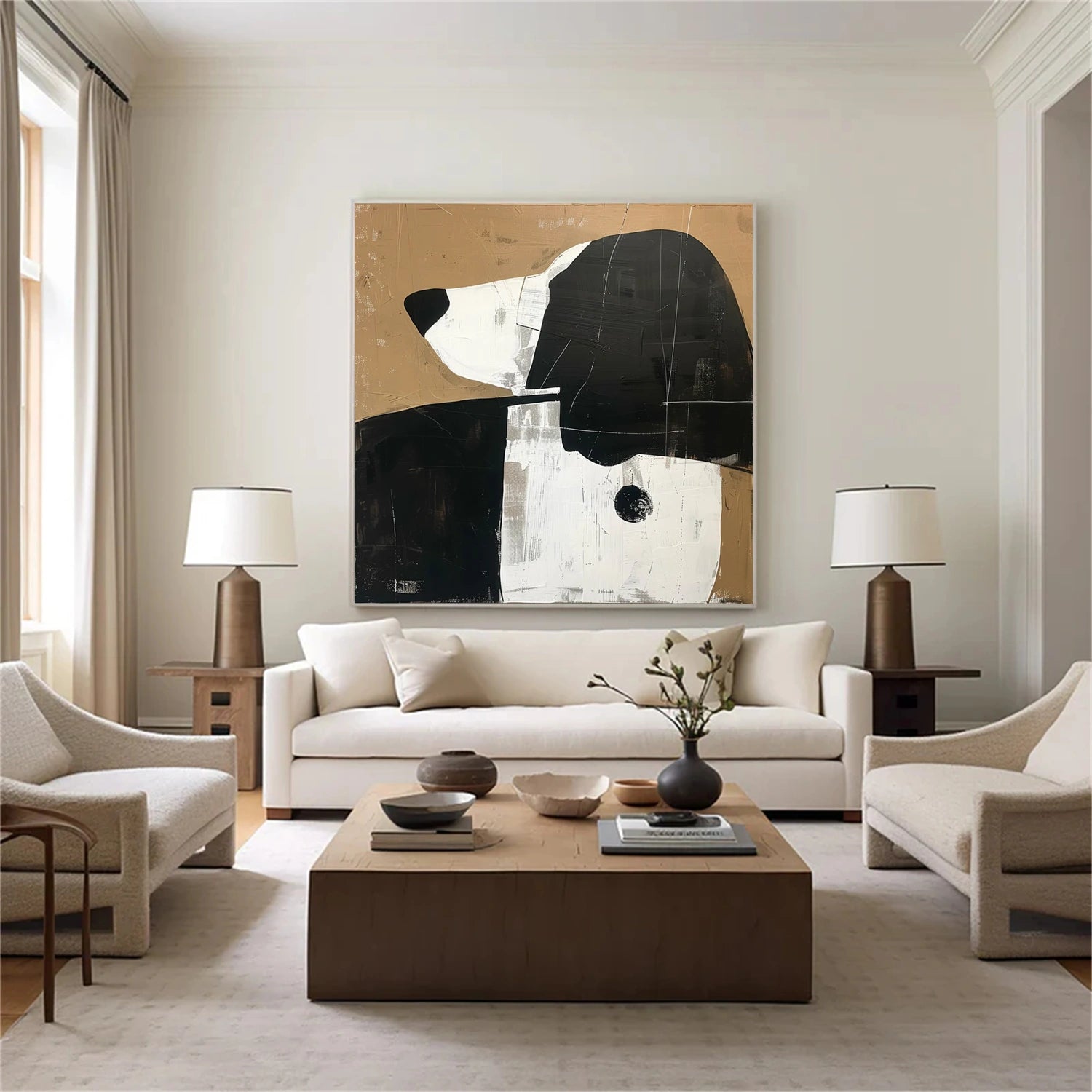 Abstract Animal Dog Wall Art #AC059