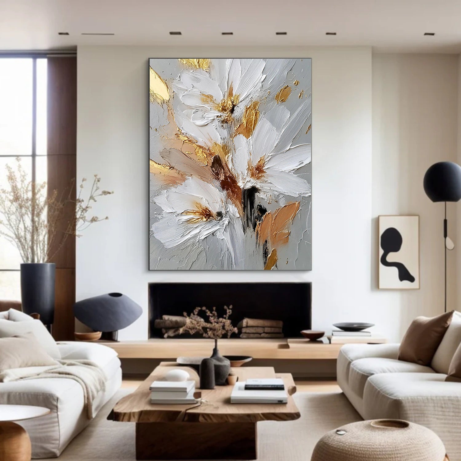 Flower Abstract Textured Wall Art #FP168