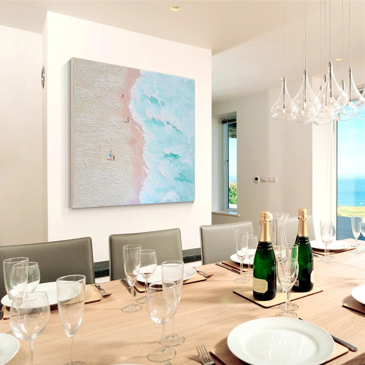 Ocean Abstract Textured Wall Art #OP034