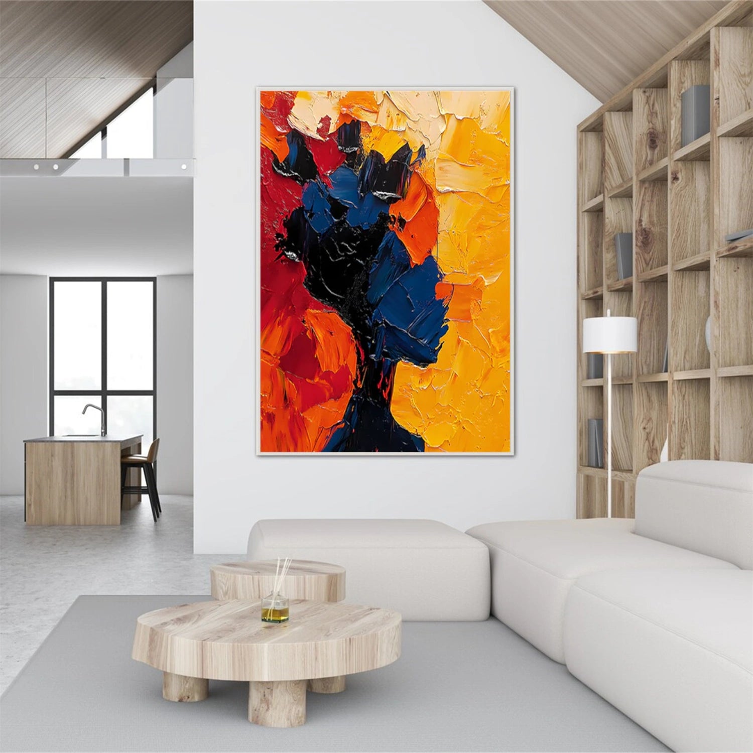 Abstract Portrait Textured Canvas Art #AE048