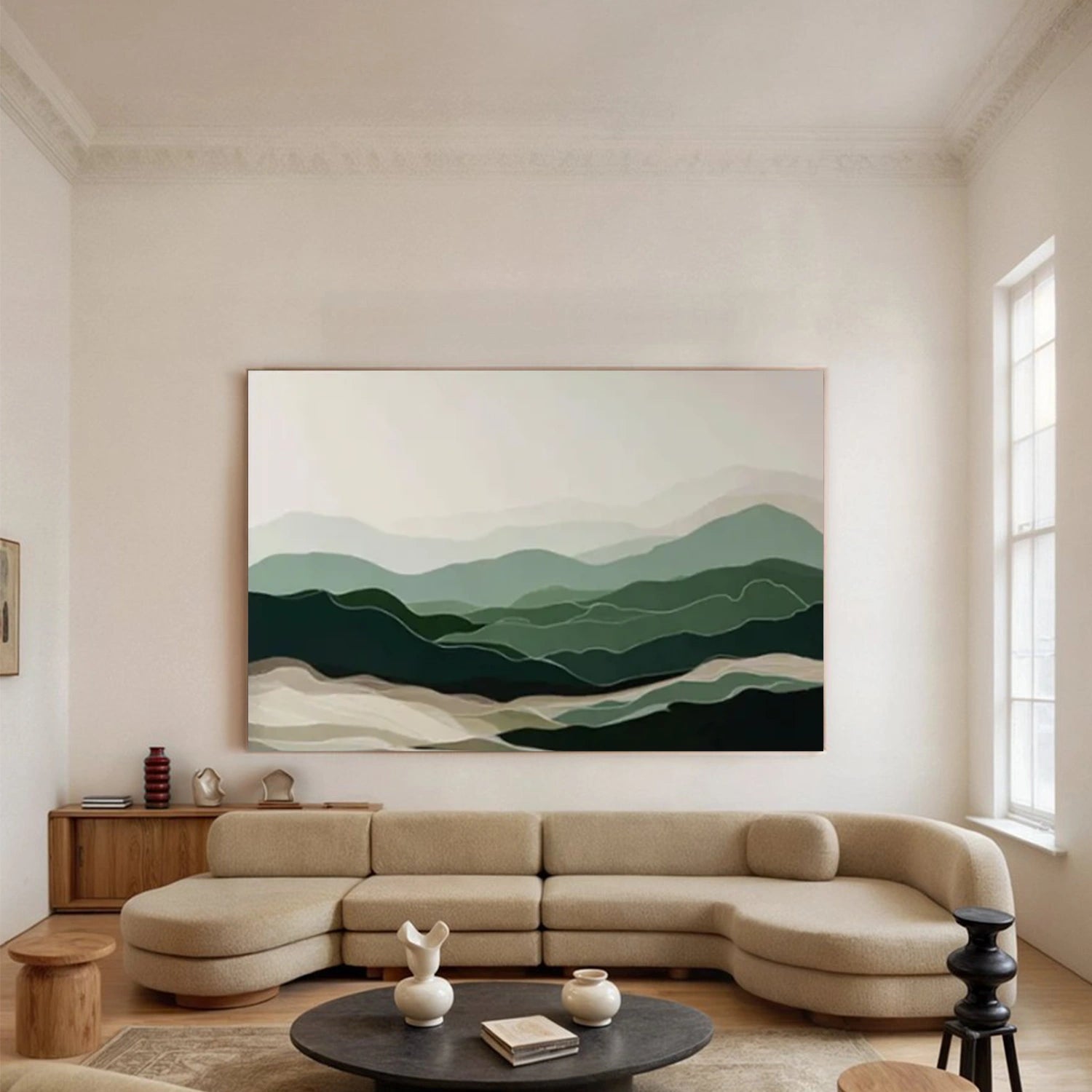 Abstract Mountain Canvas Art #MO048