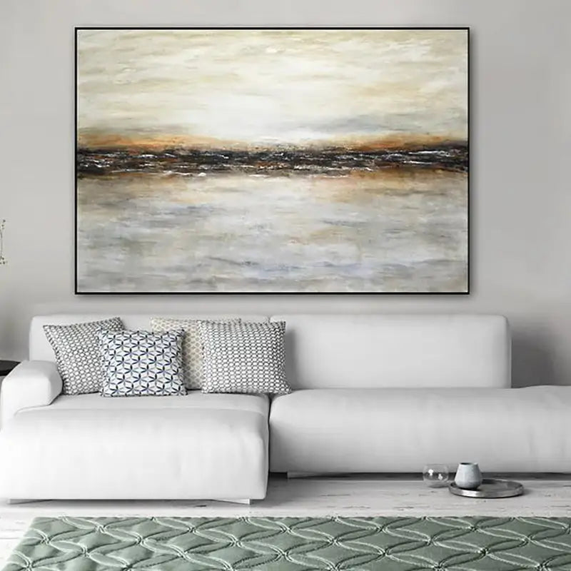 Ocean And Sky Textured Painting Canvas #OS019