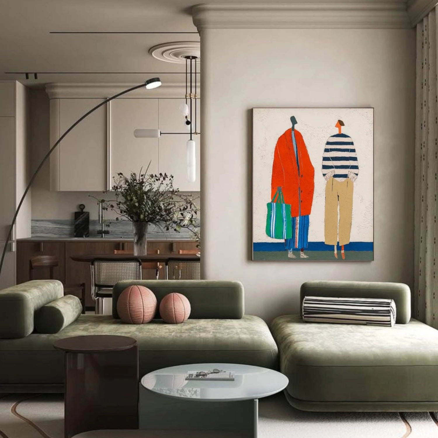 Abstract Portrait Canvas Art #AE103