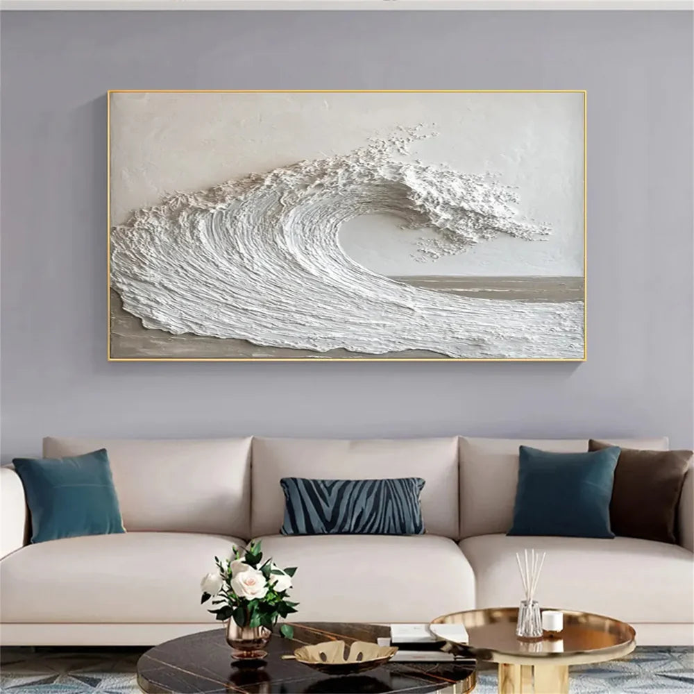 Ocean And Sky Textured Painting Canvas #OS015