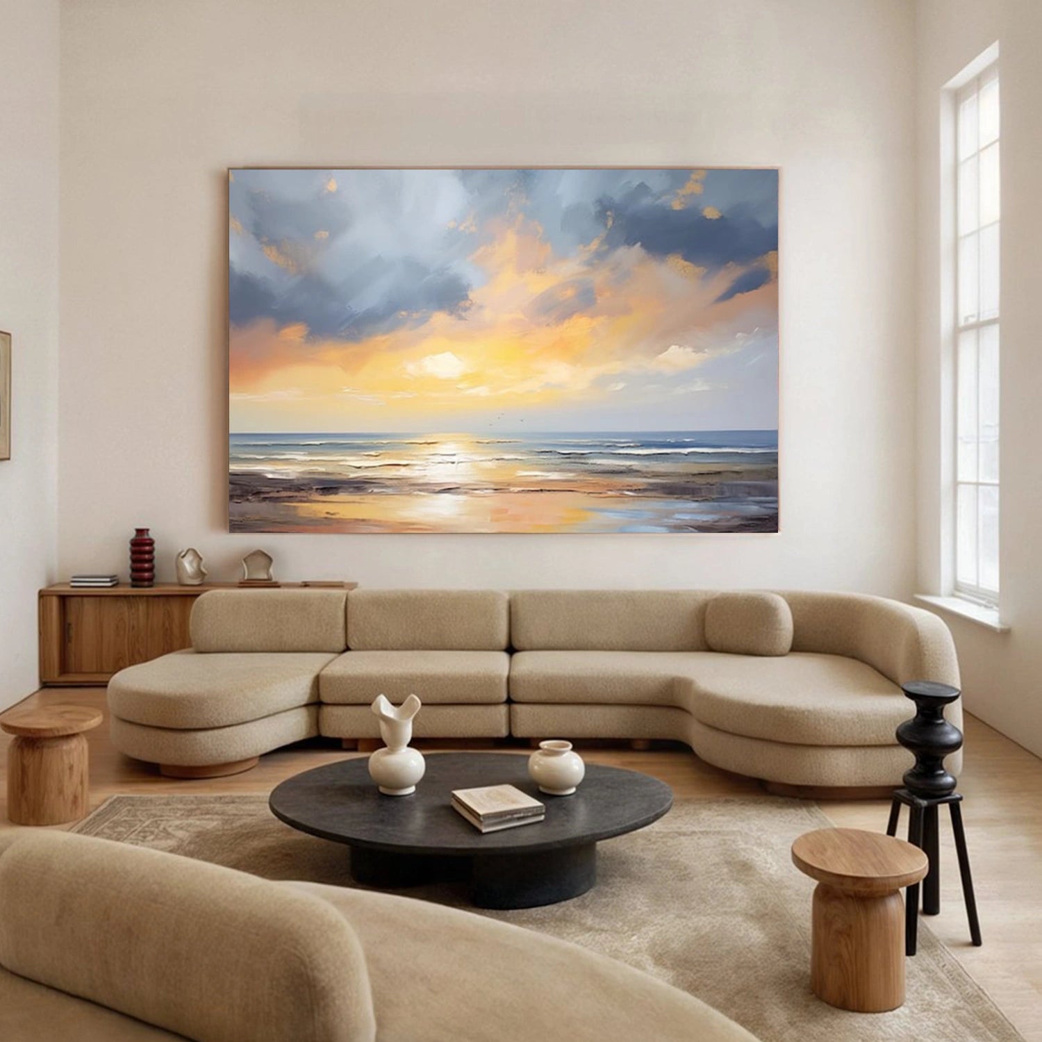 Ocean And Sky Abstract Wall Art #OS116