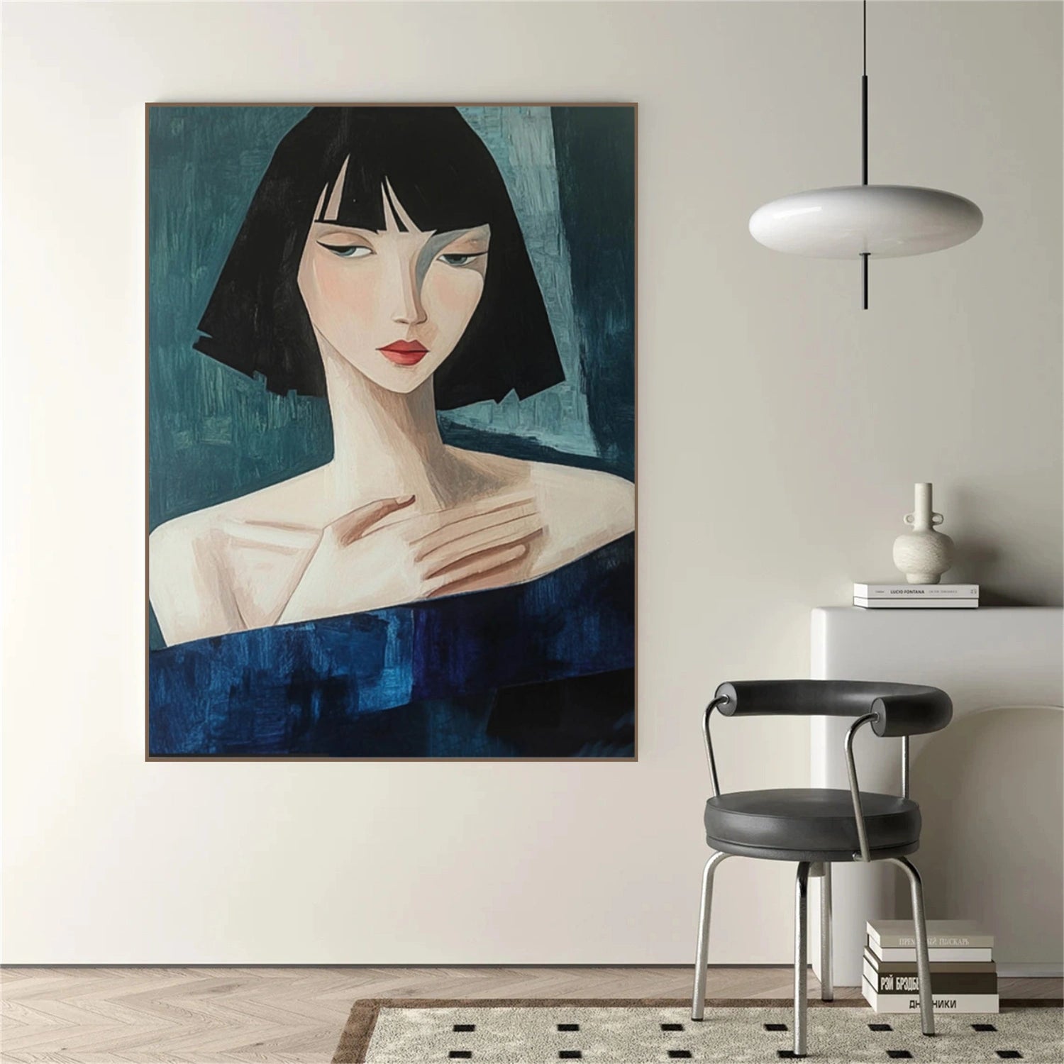 Abstract Portrait Canvas Art #AE111