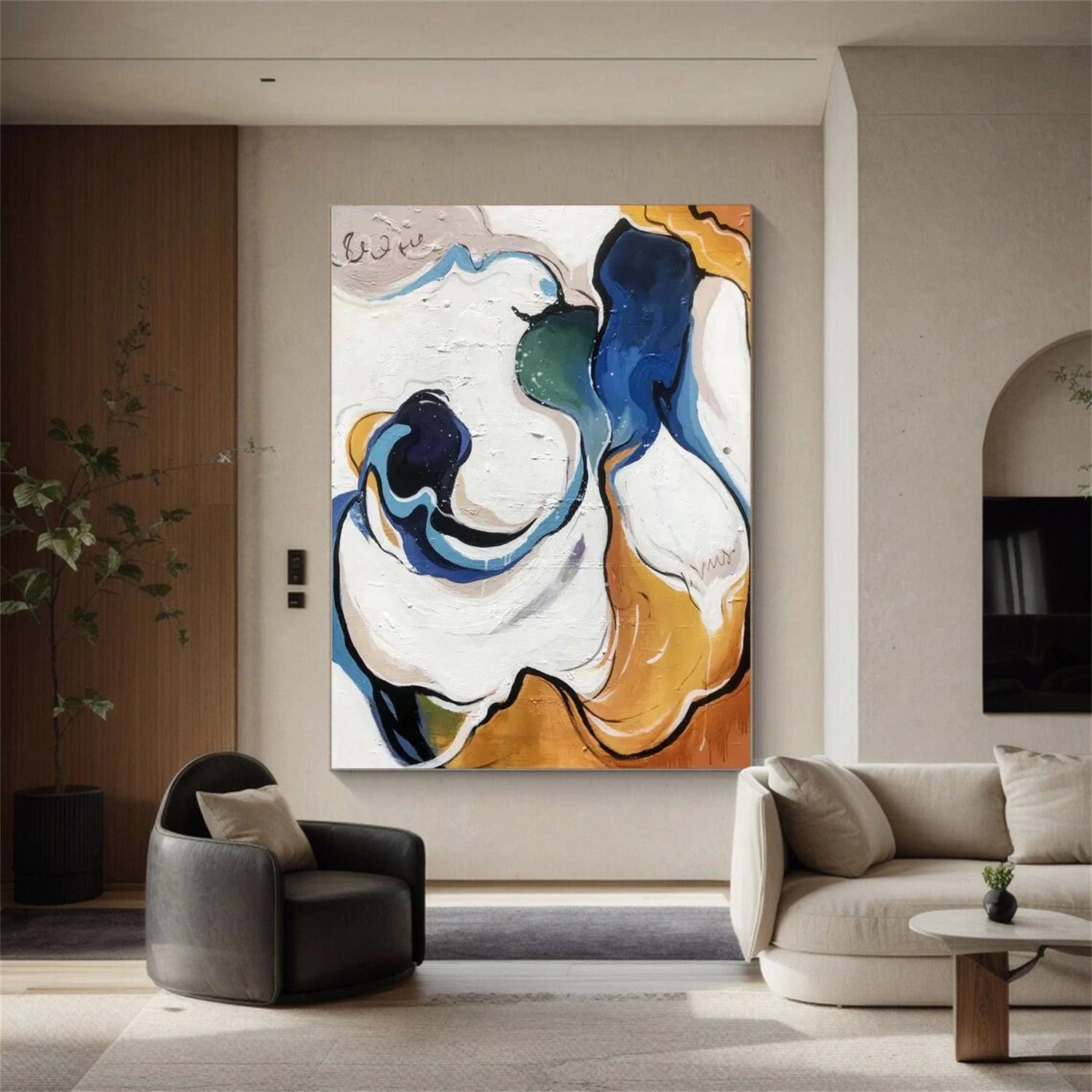 Abstract Canvas Wall Art #AP254