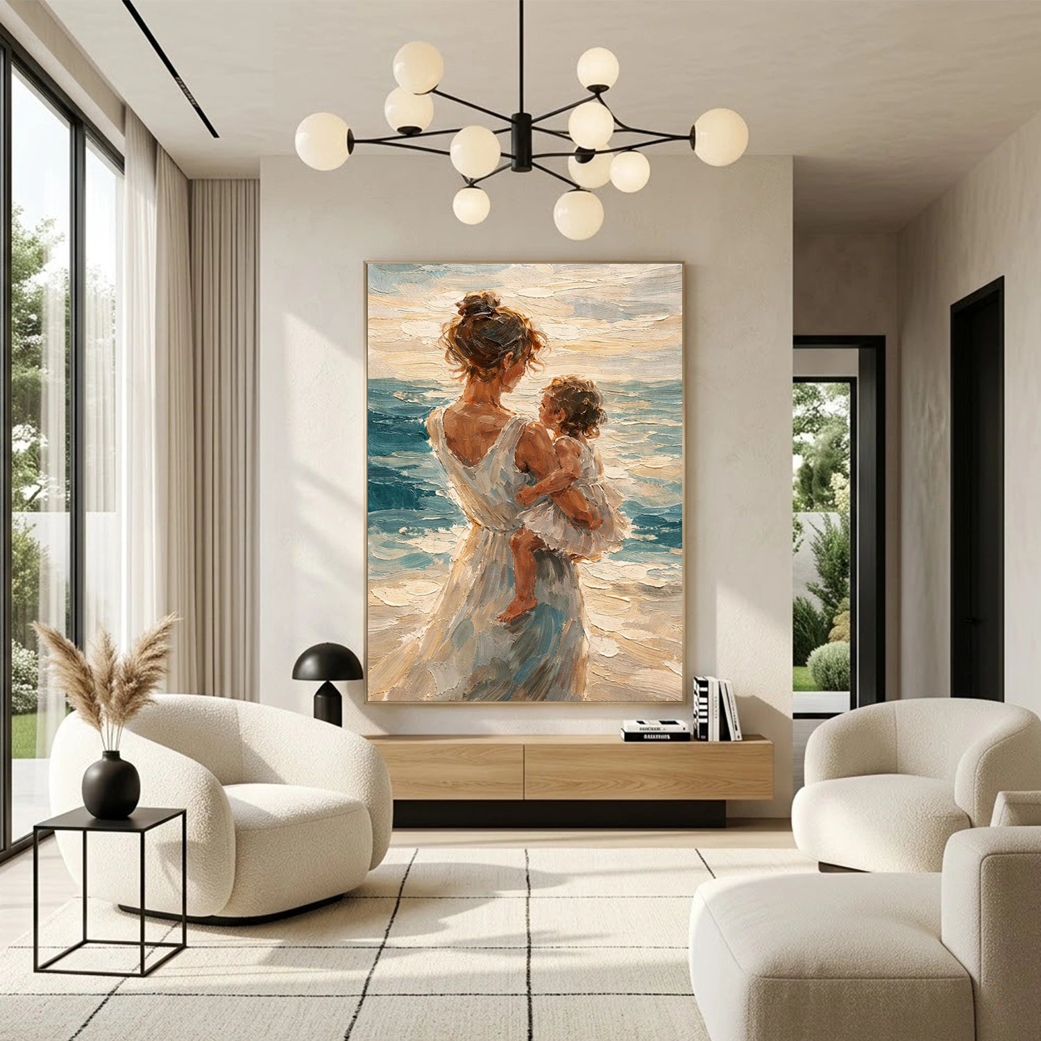 Abstract Portrait Textured Canvas Art #AE156