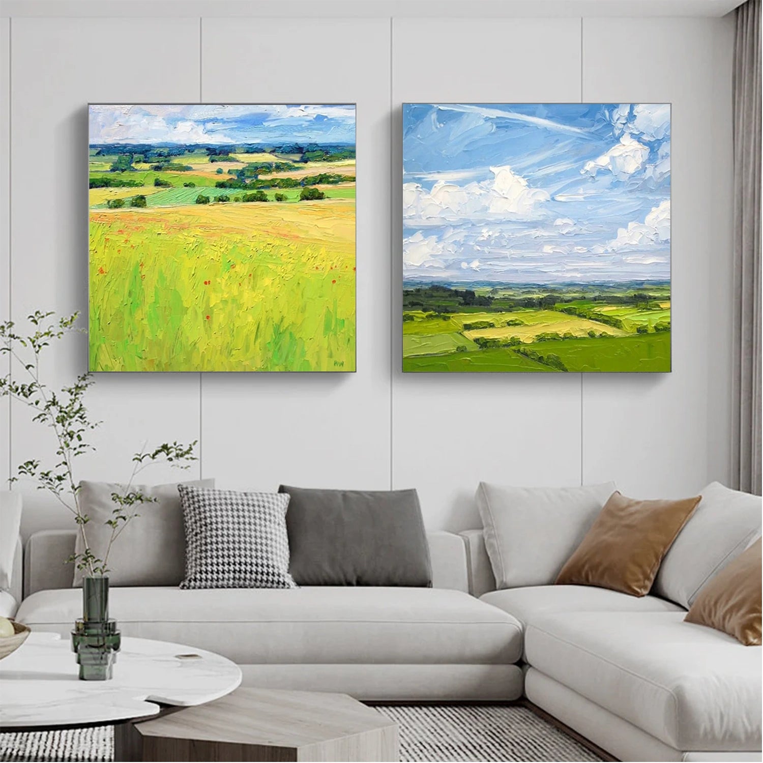 Tree Abstract Textured Wall Art Set of 2 #TP053