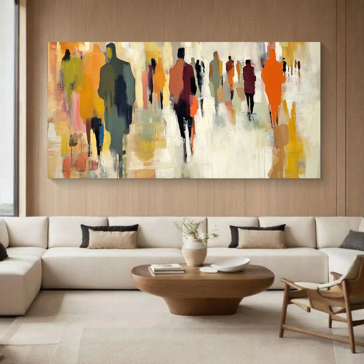 Colorful Abstract People Canvas Art #AE077