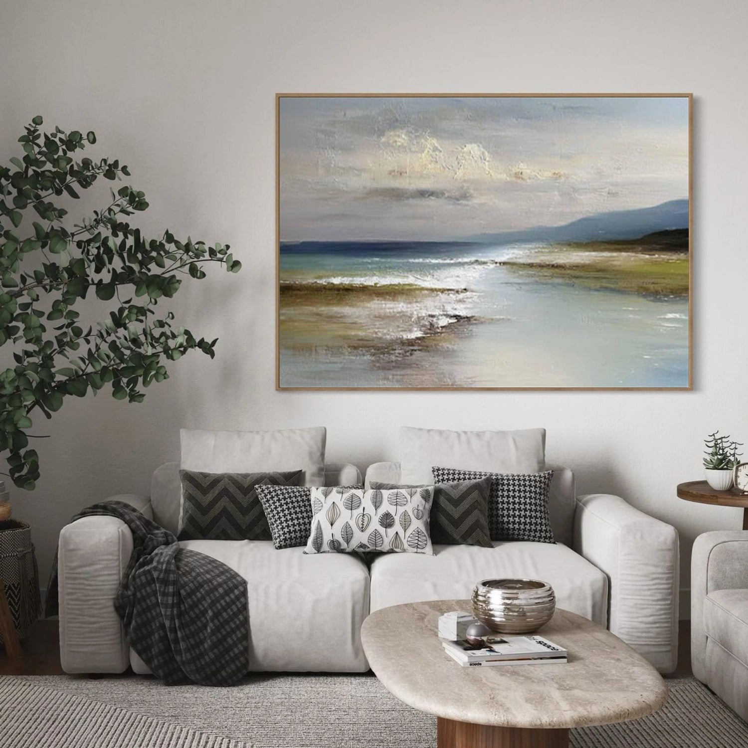 Ocean And Sky Abstract Wall Art #OS118