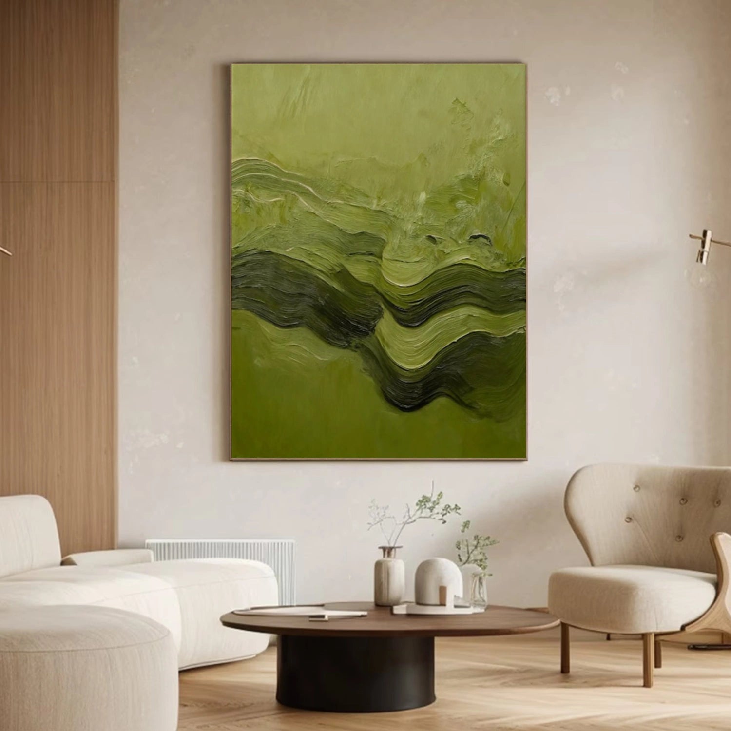 Green Abstract Textured Wall Art #AT127