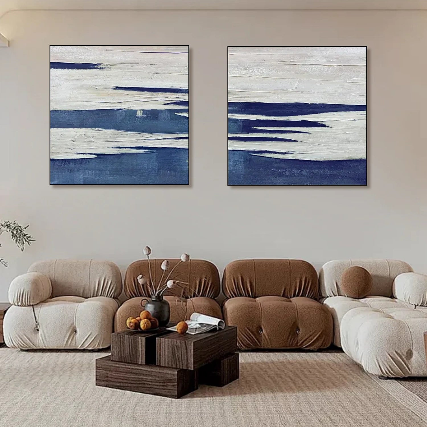 Abstract Canvas Wall Art Set of 2 #AP245