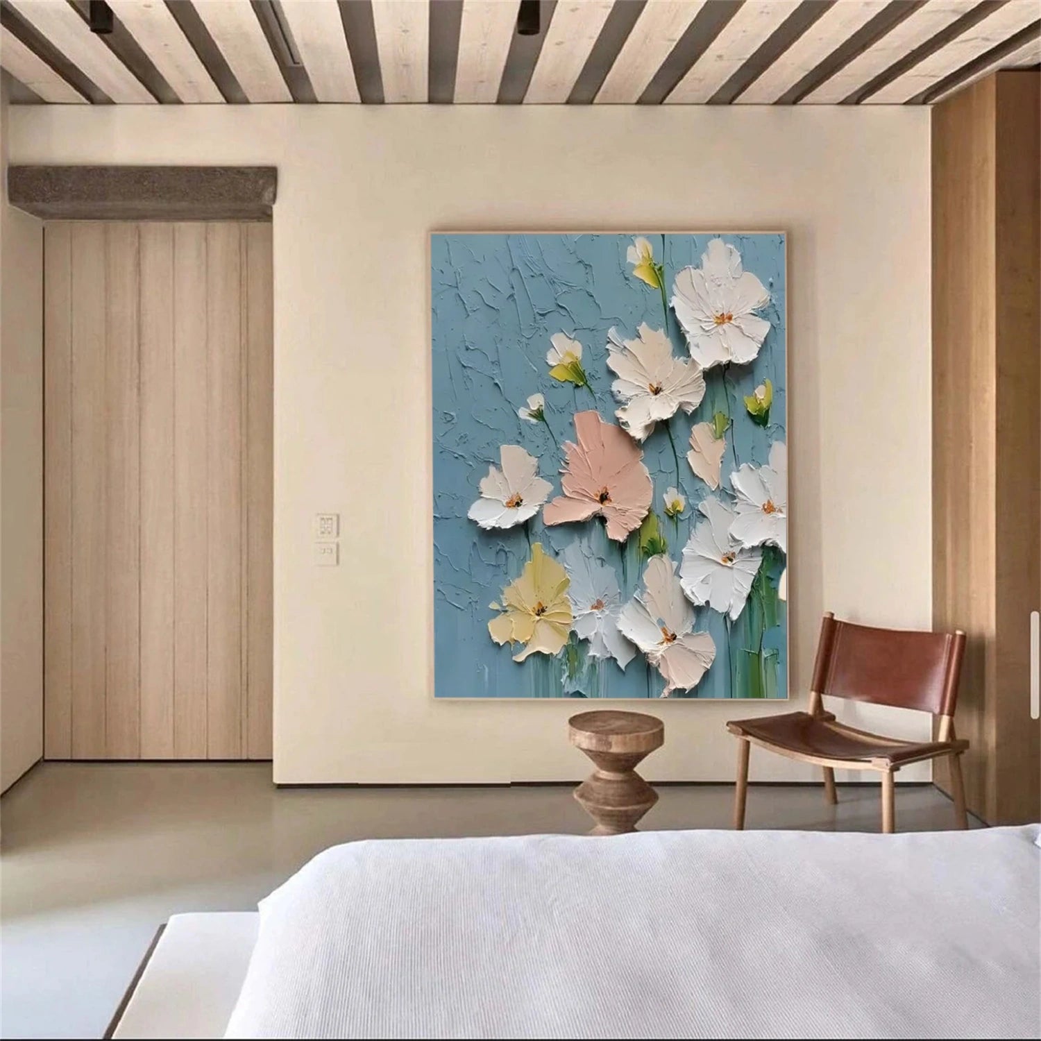 Flower Abstract Textured Wall Art #FP125
