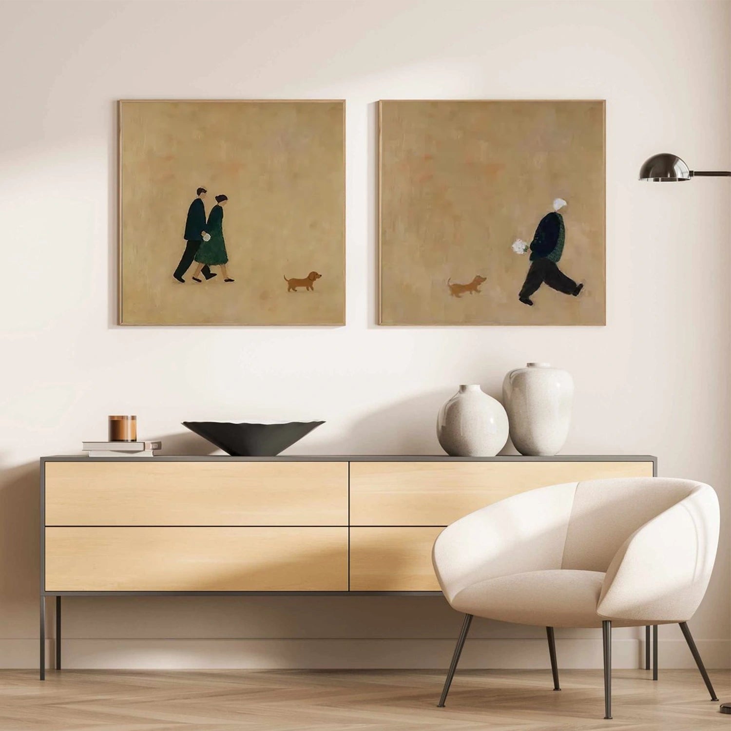 Abstract Portrait Canvas Art Set of 2 #AE104