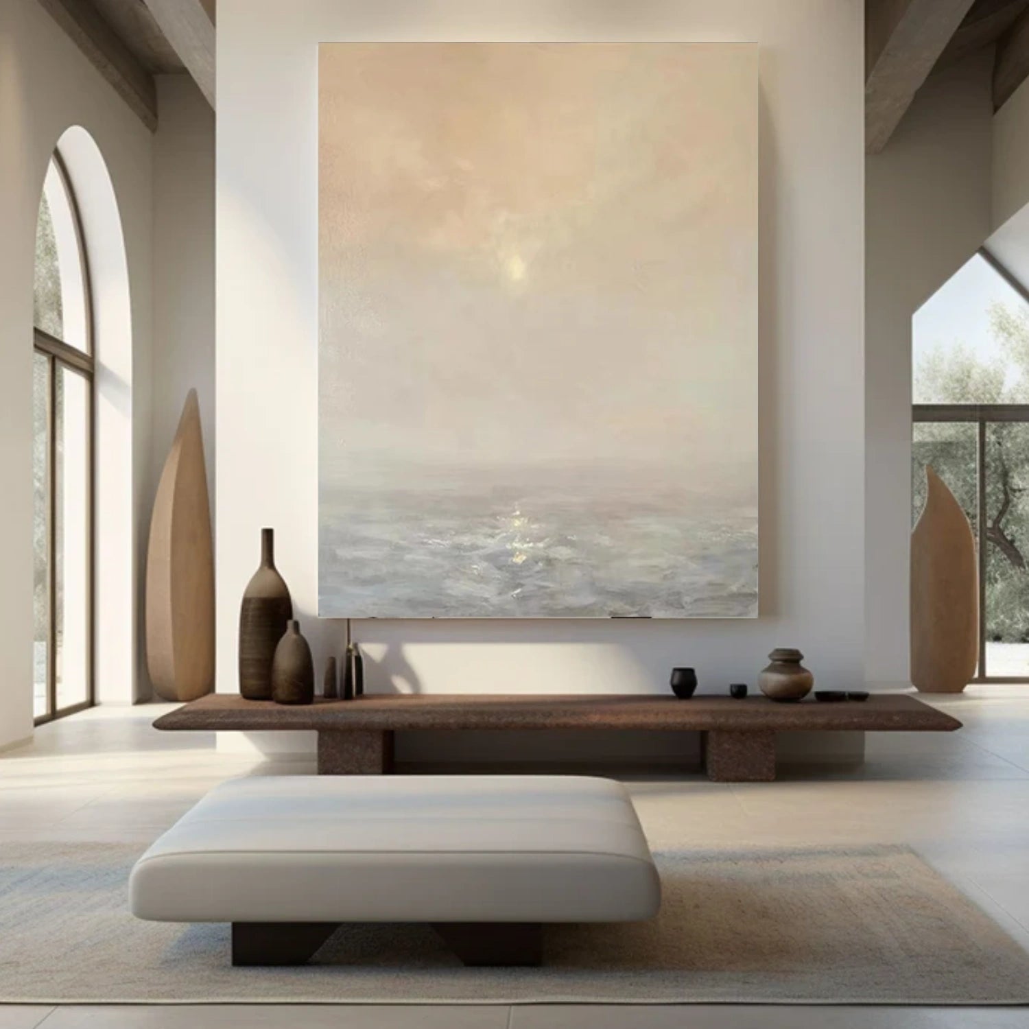 Ocean And Sky Abstract Wall Art #OS067