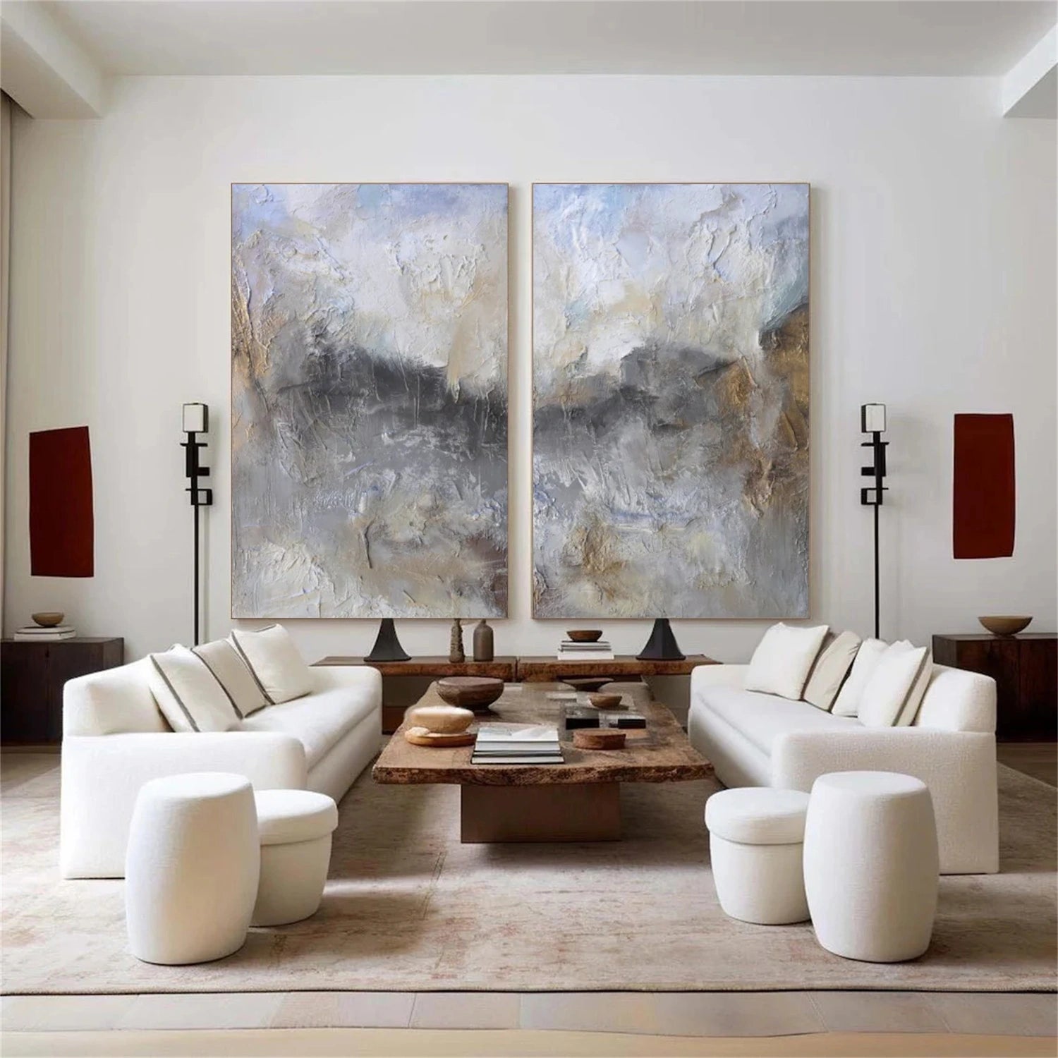 Abstract Canvas Wall Art Set of 2 #AP262