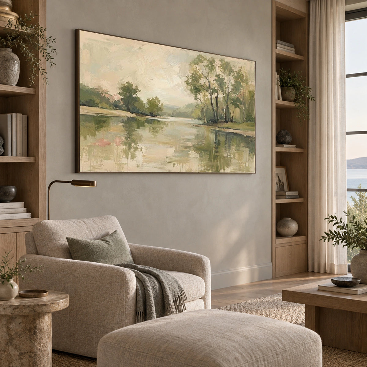 Ocean And Sky Abstract Wall Art #OS231