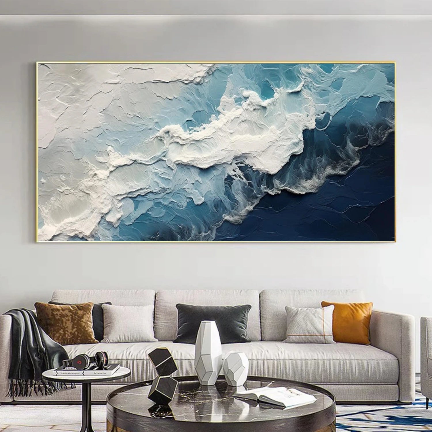 Ocean Abstract Textured Wall Art #OP065