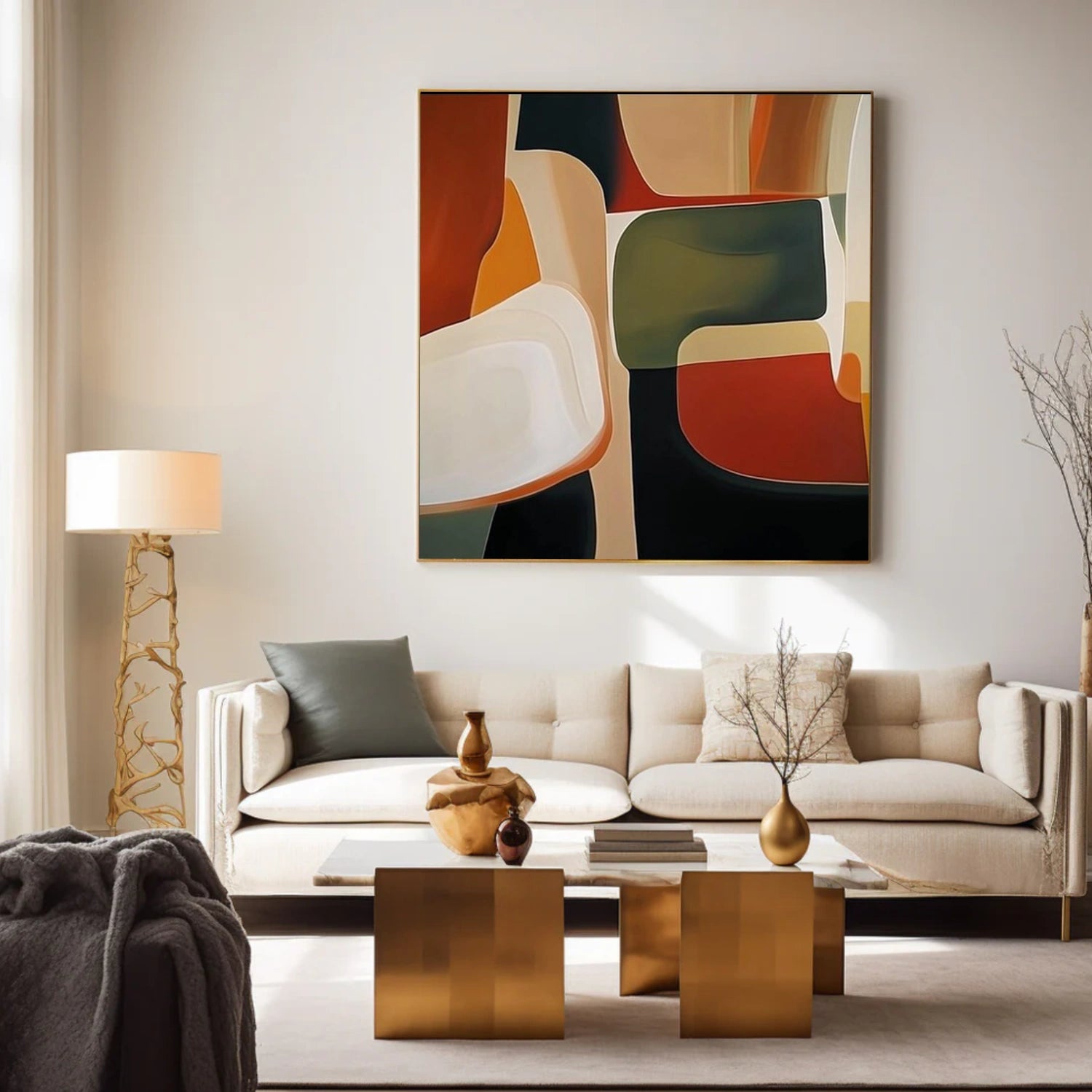 Abstract Canvas Wall Art #AP360