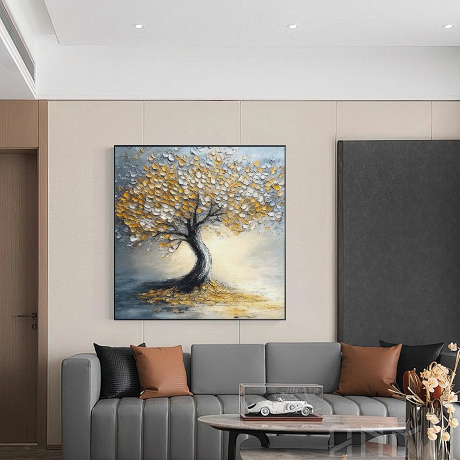 Tree Abstract Textured Wall Art #TP061