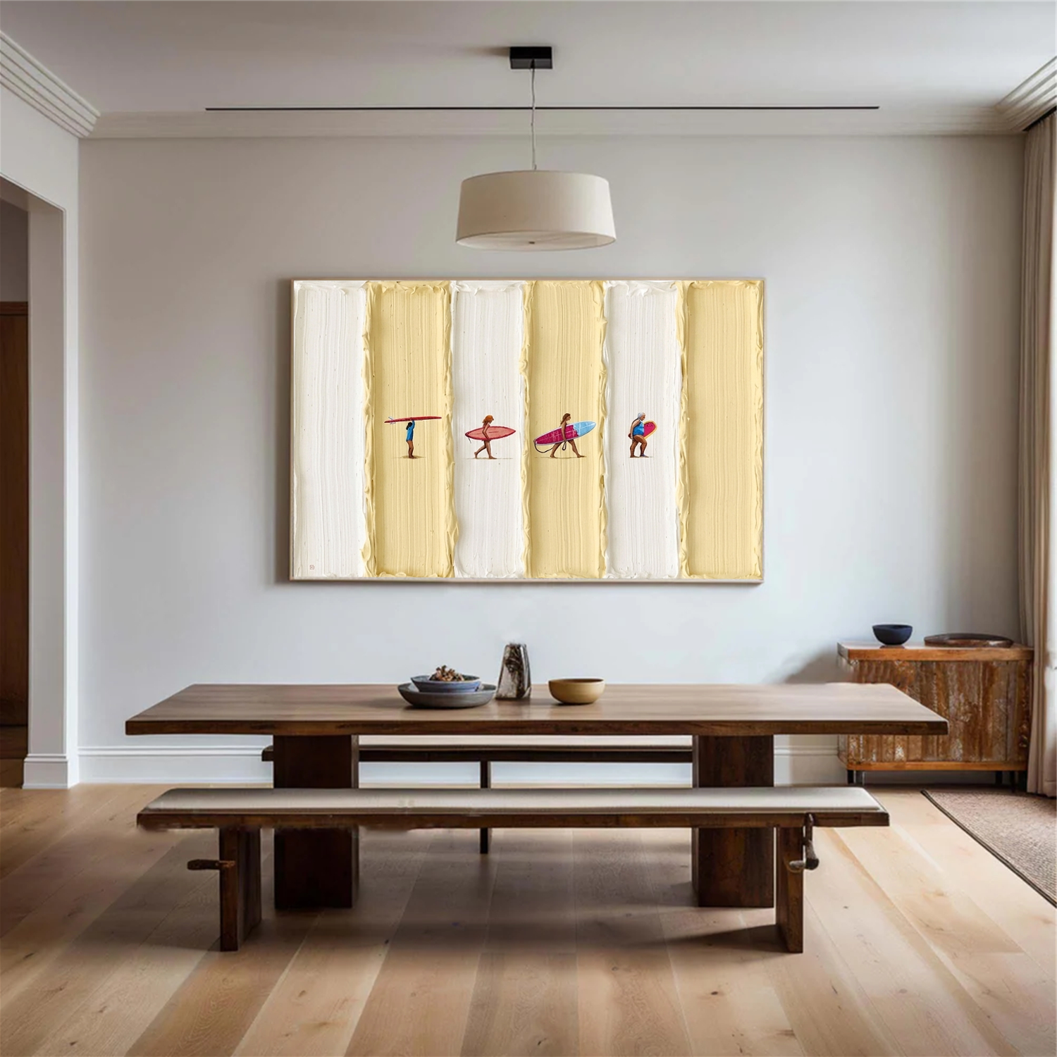 Surfing Sport Textured Wall Art #MS104