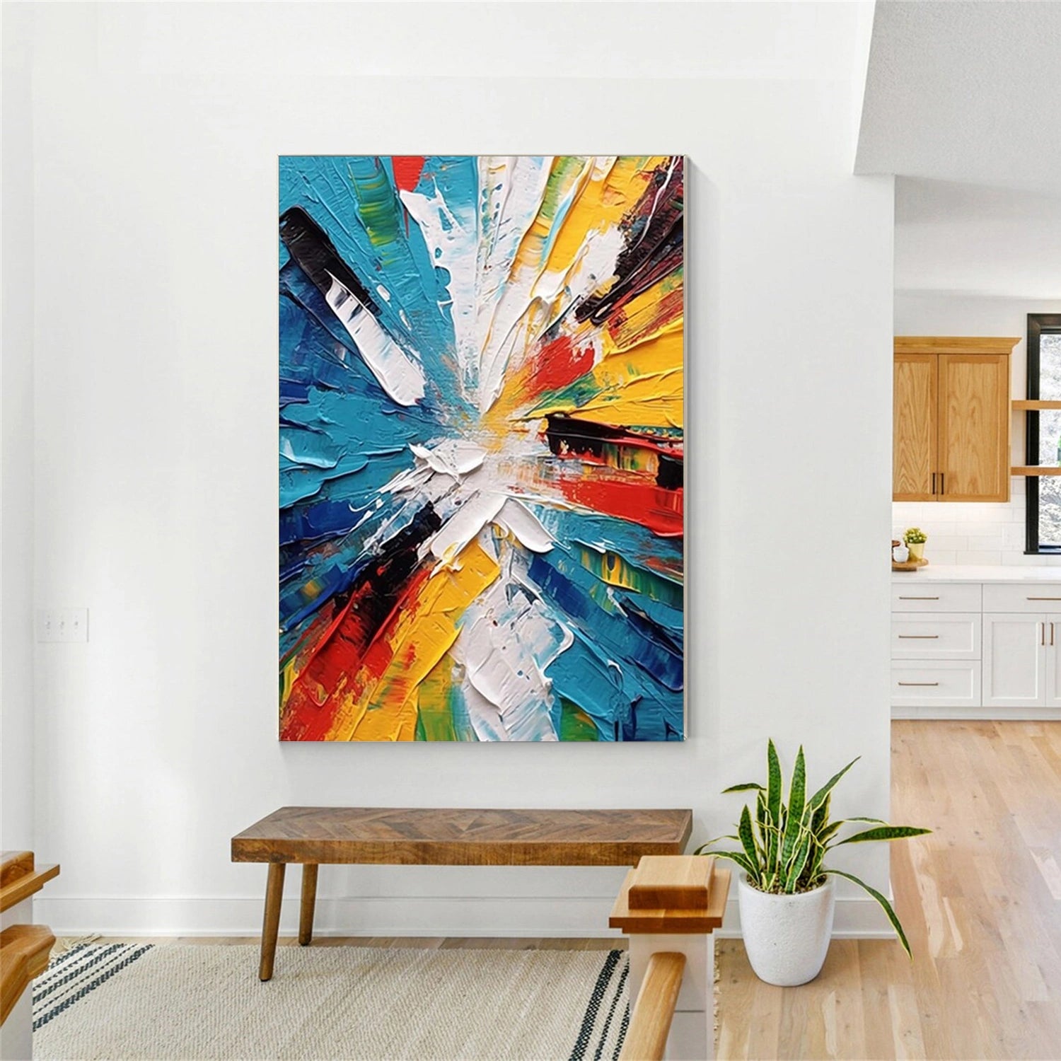 Colorful Abstract Textured Wall Art #AT108