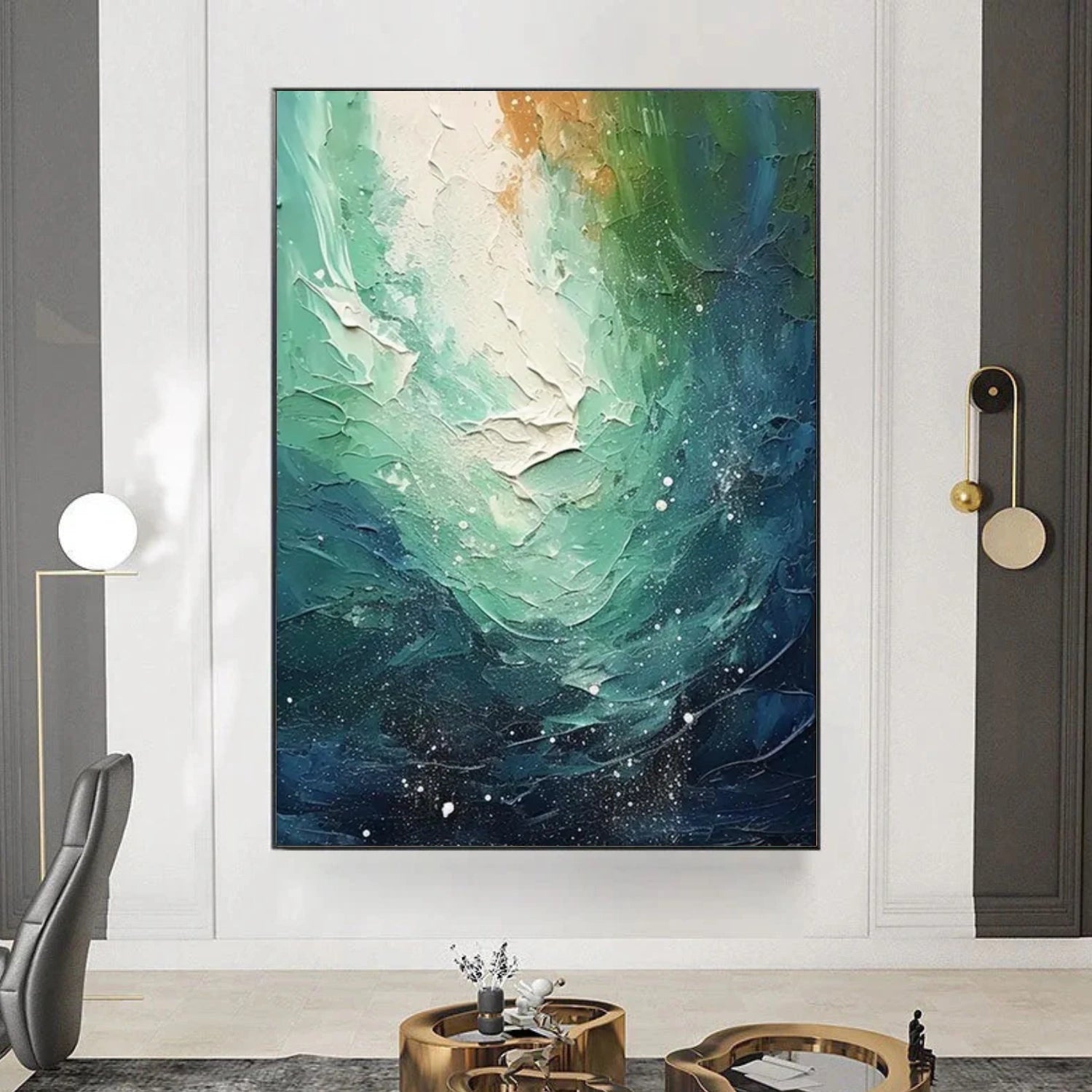Ocean Abstract Textured Wall Art #OP045