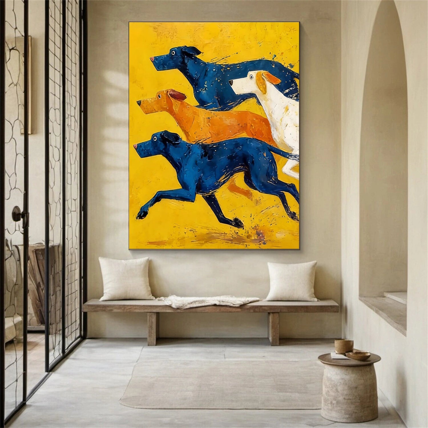 Abstract Animal Dog Wall Art #AC111