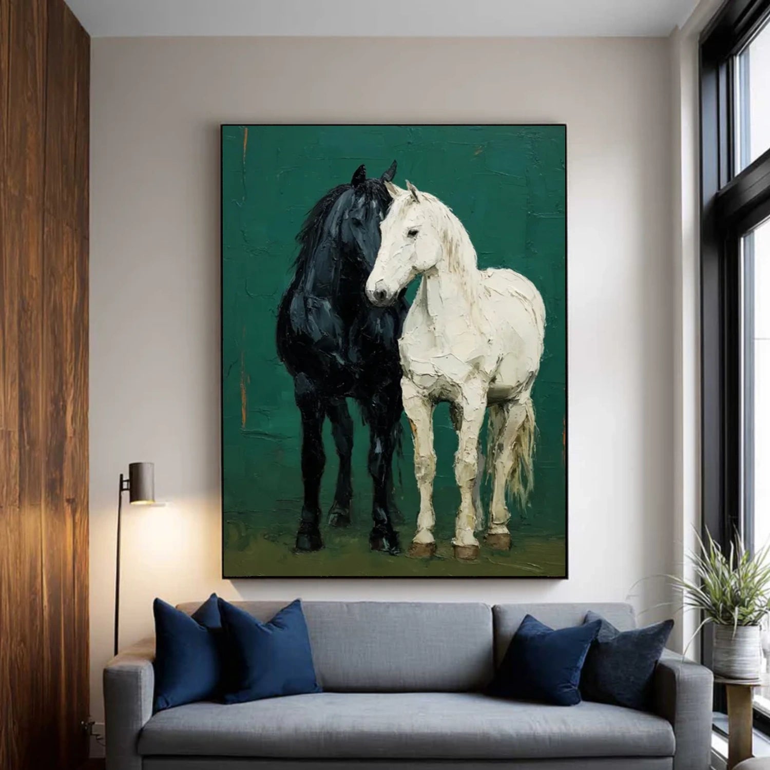 Abstract Animal Horse Textured Wall Art #AC100