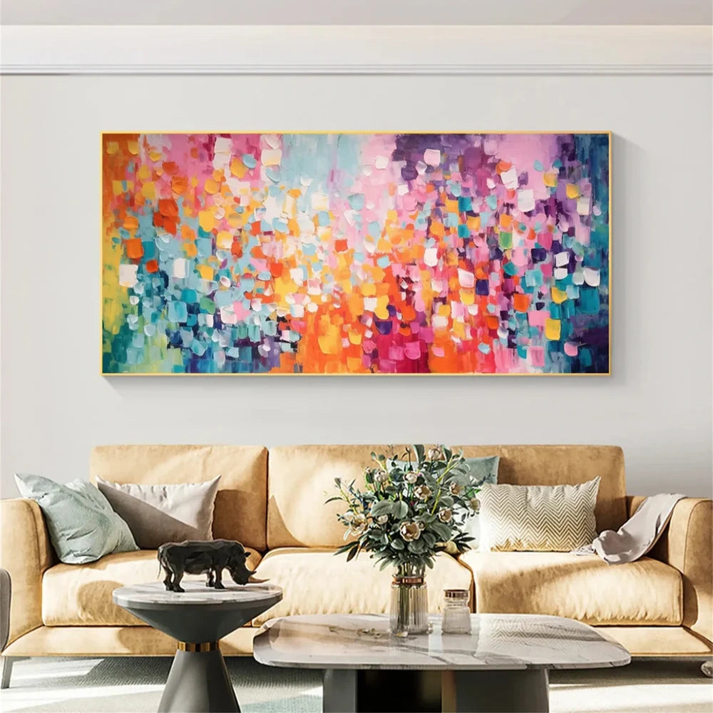 Colorful Abstract Textured Painting Canvas #AT001