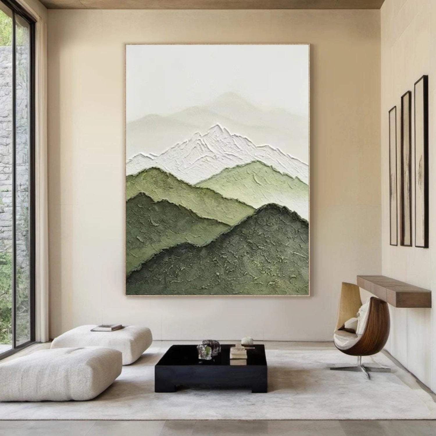 Minimalist Mountain Textured Canvas Art #MO050