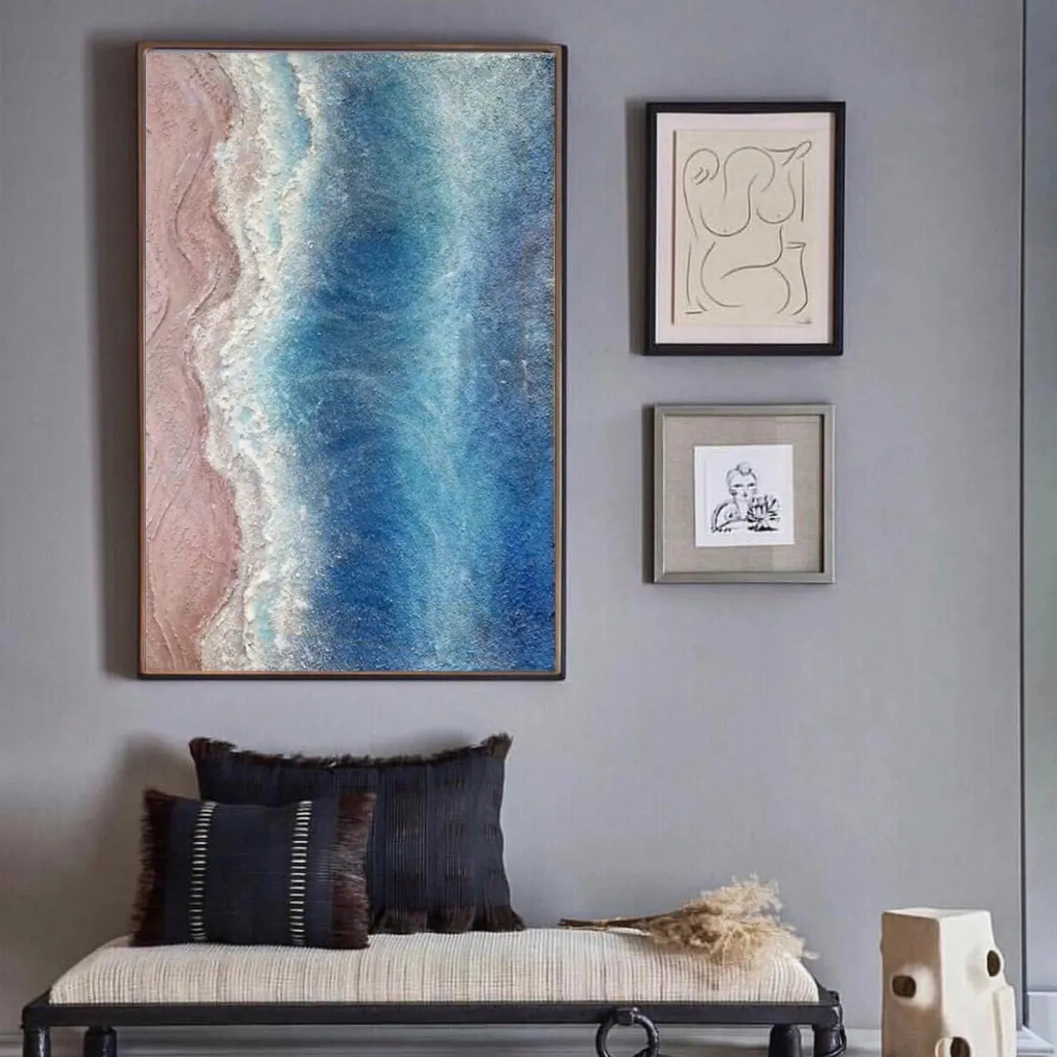 Ocean Textured Painting Canvas #OP007