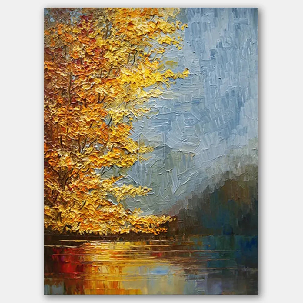 Colorful Abstract Textured Painting Canvas #AT047