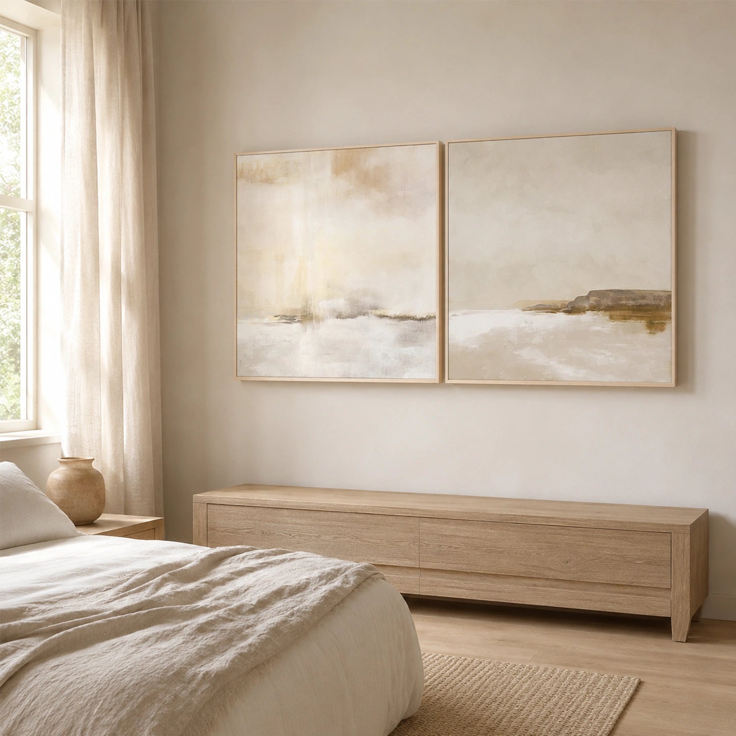 Ocean And Sky Abstract Wall Art Set of 2 #OS198