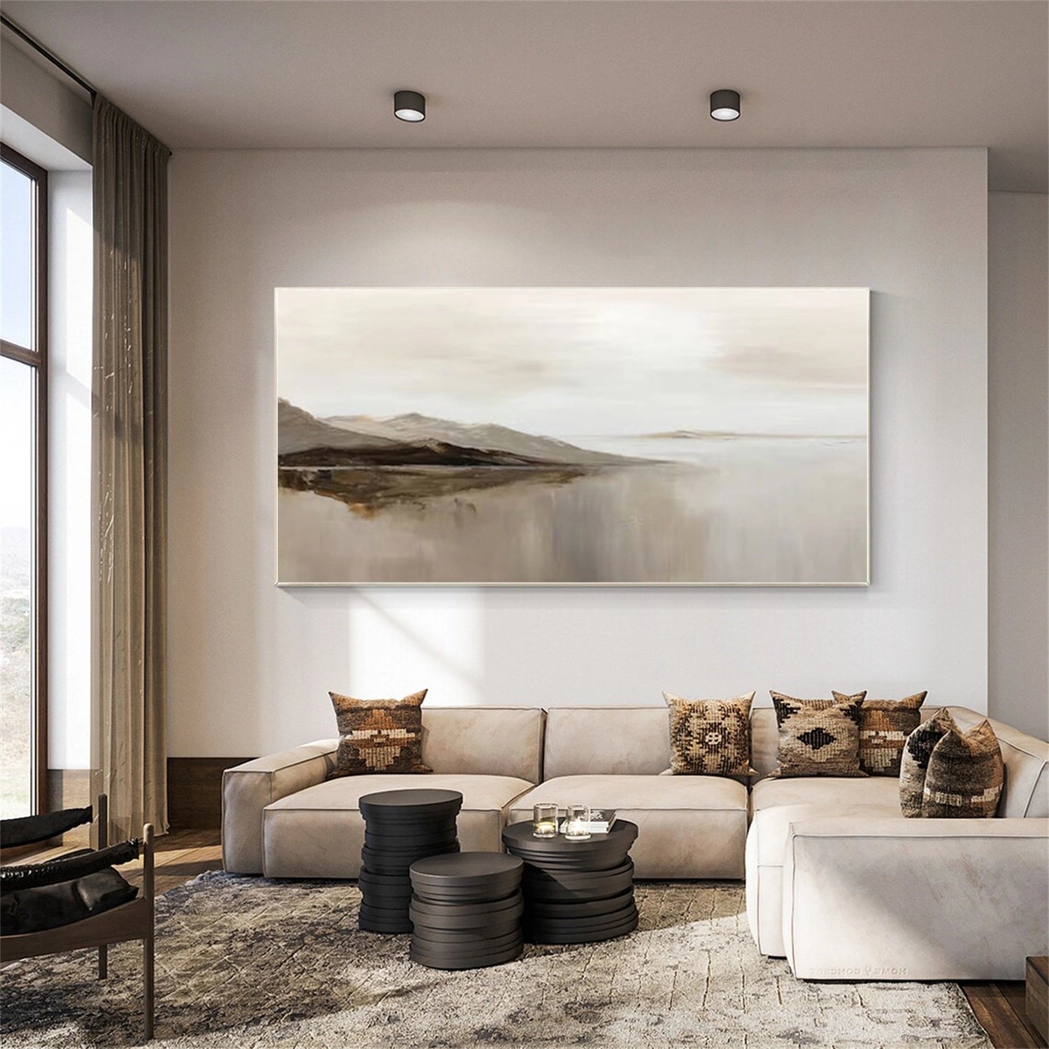 Abstract Mountain Canvas Art #MO058