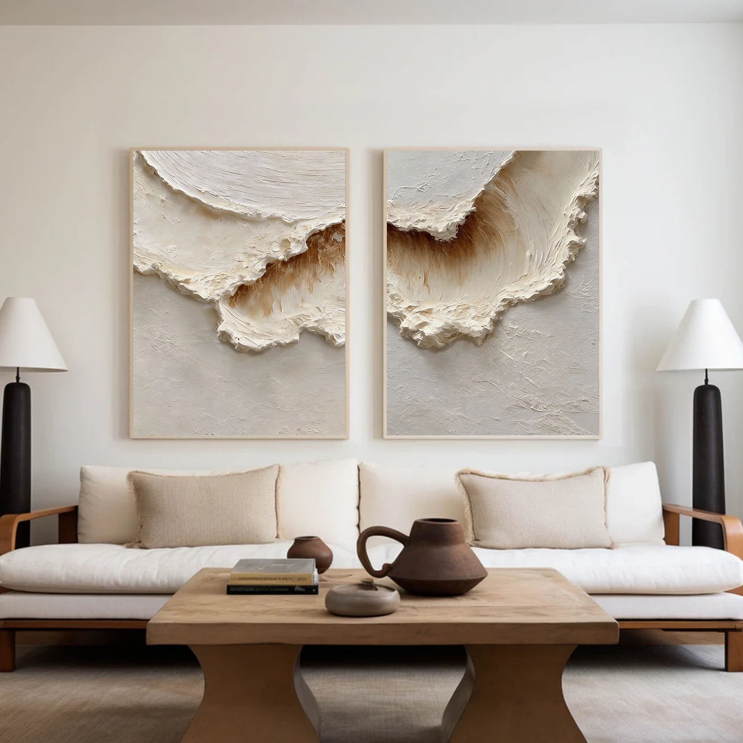 Ocean Abstract Textured Wall Art Set of 2 #OP047