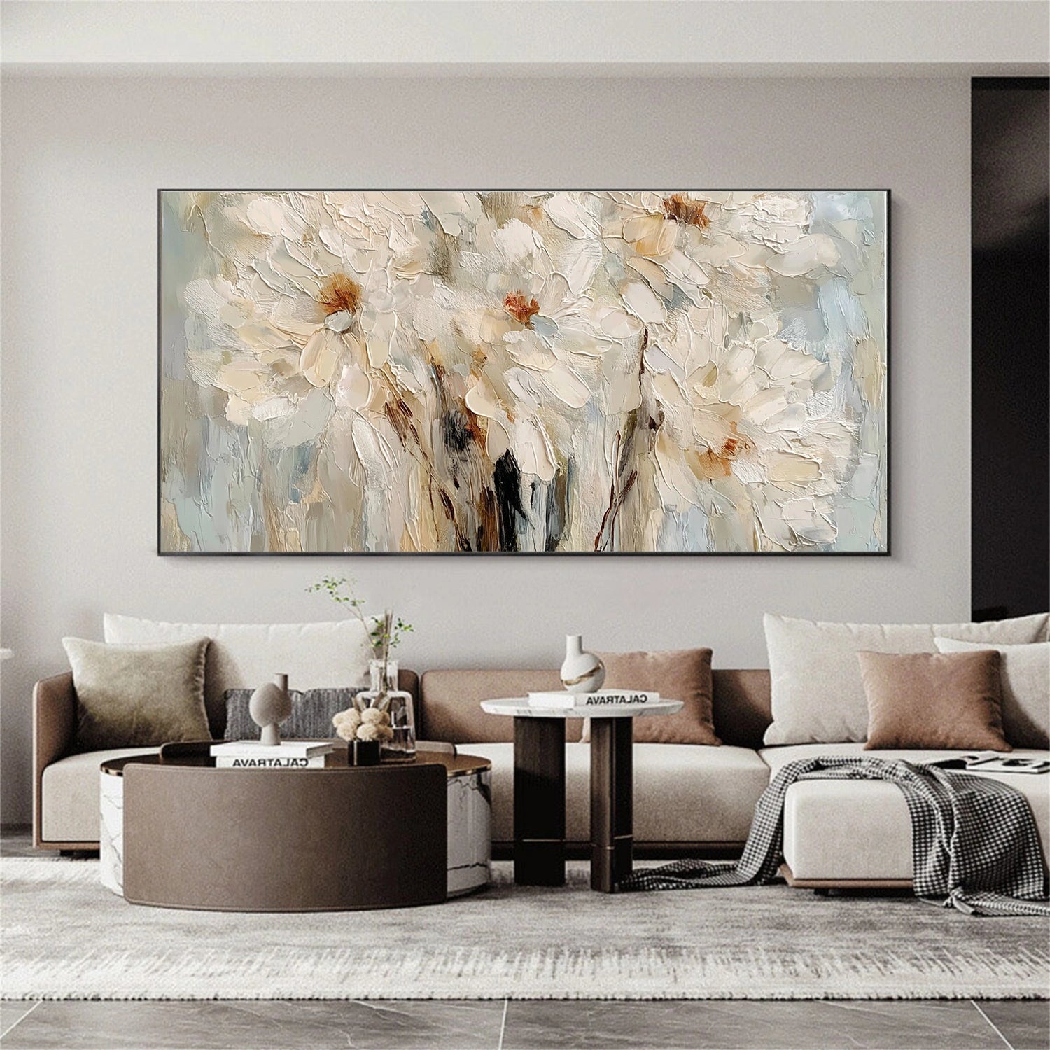 Flower Abstract Textured Wall Art #FP175