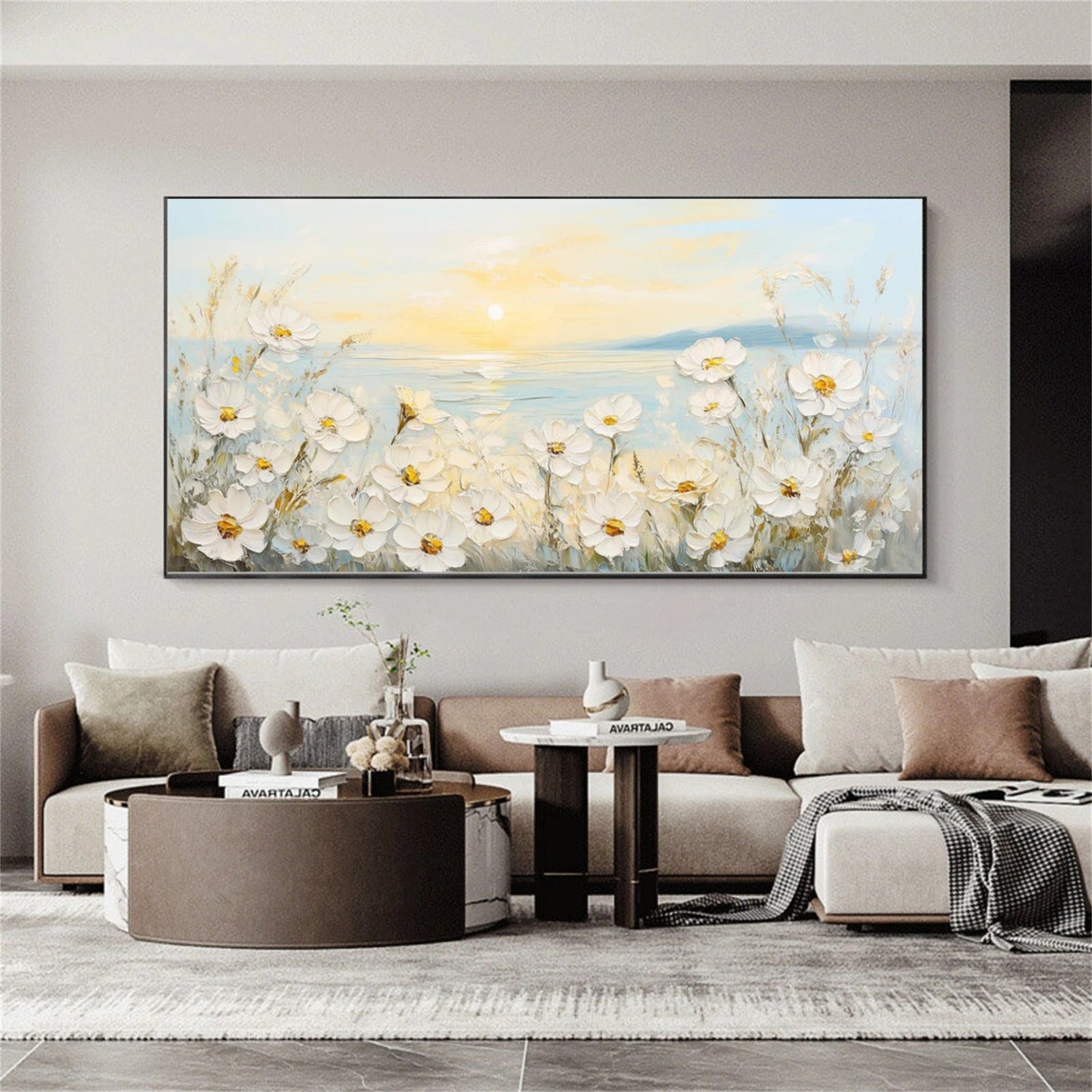 Flower Abstract Textured Wall Art #FP173