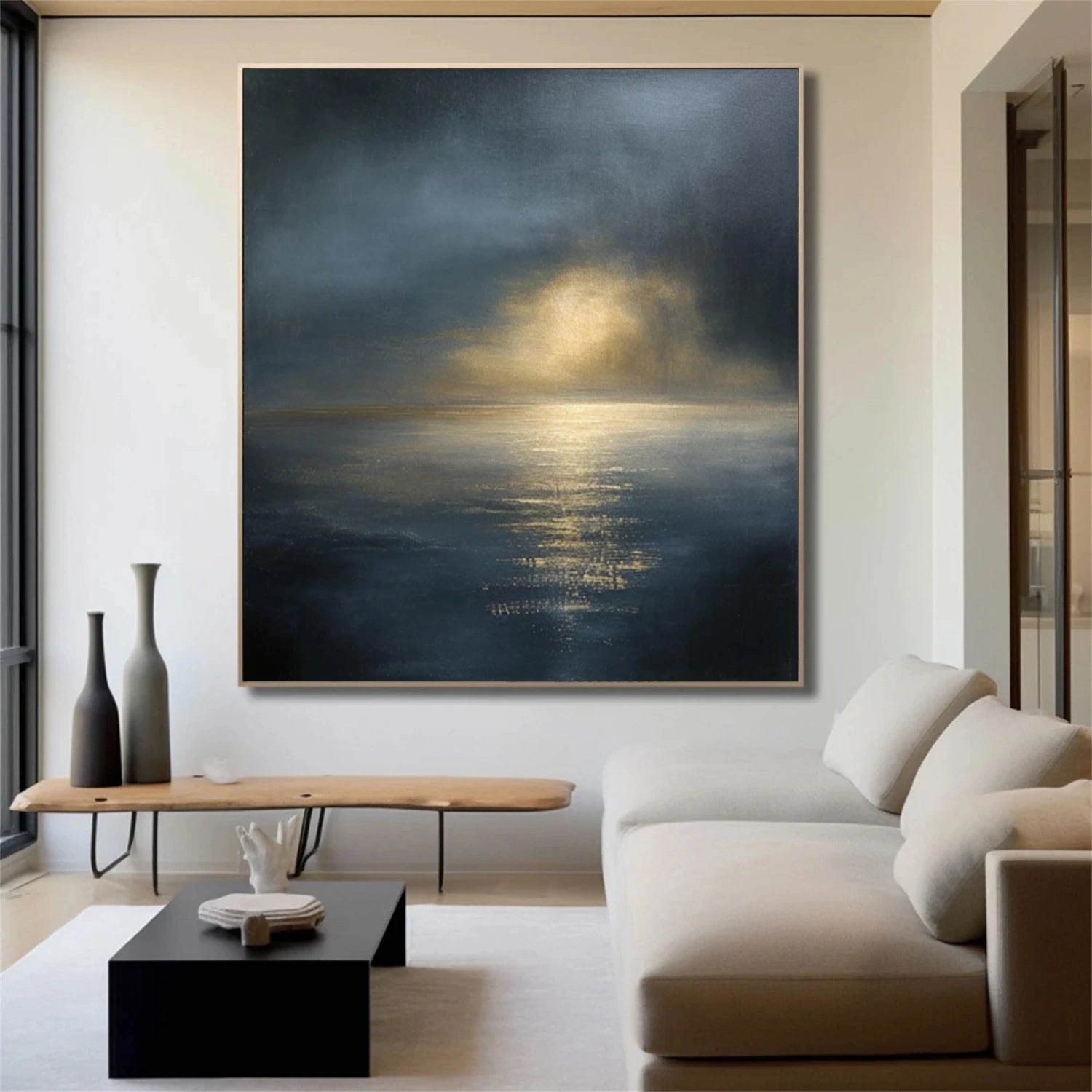 Ocean And Sky Abstract Wall Art #OS069