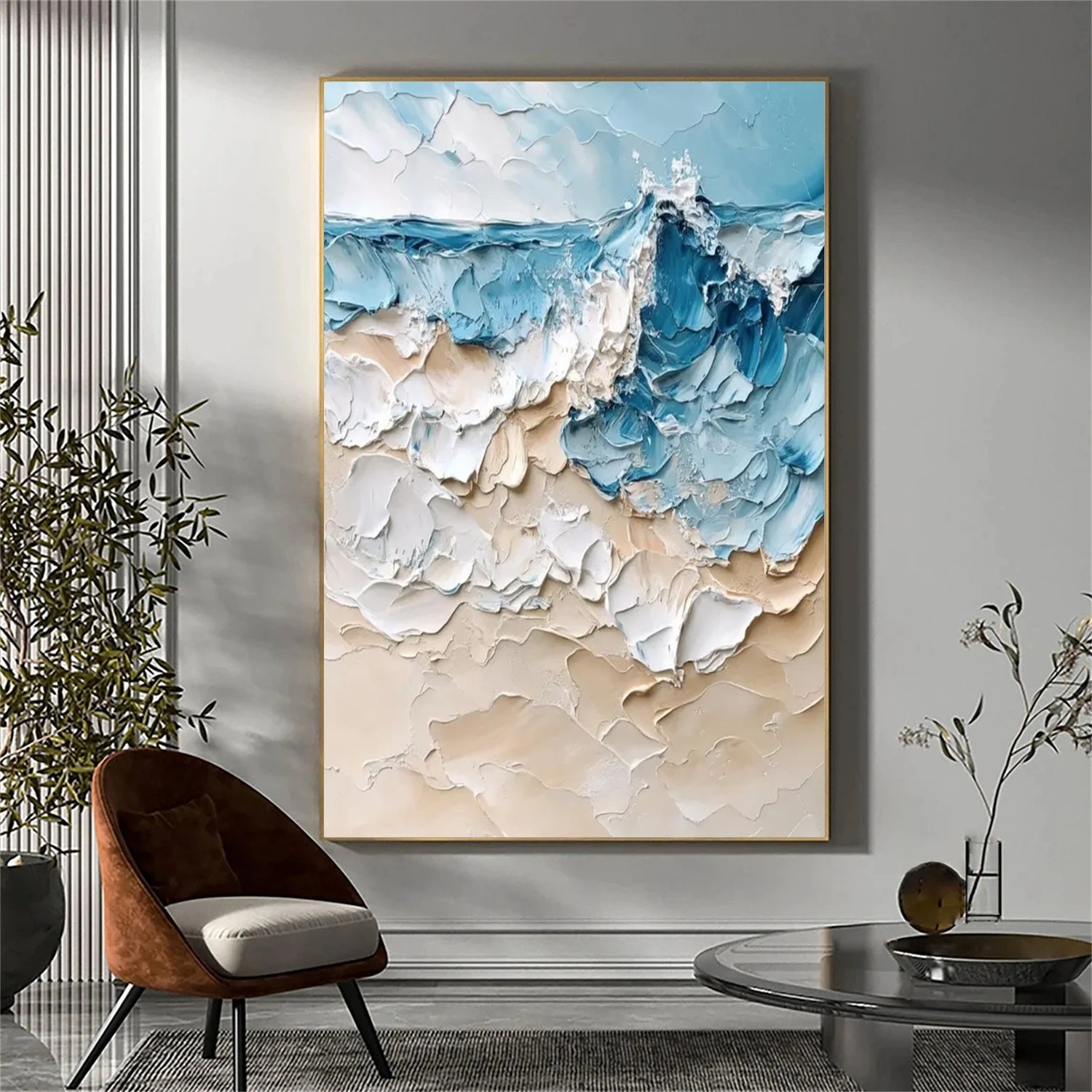 Ocean Abstract Textured Wall Art #OP032
