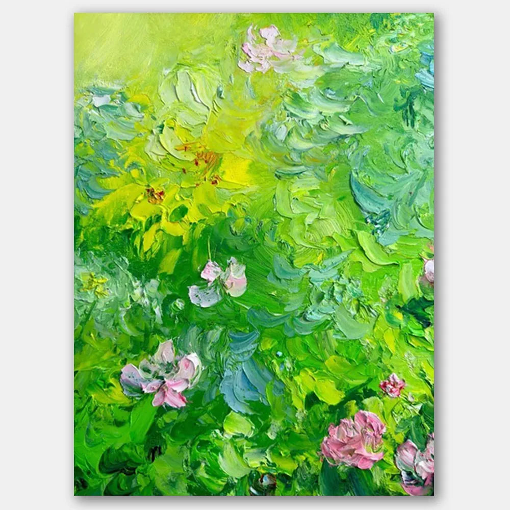 Colorful Flower Textured Painting Canvas #FP030