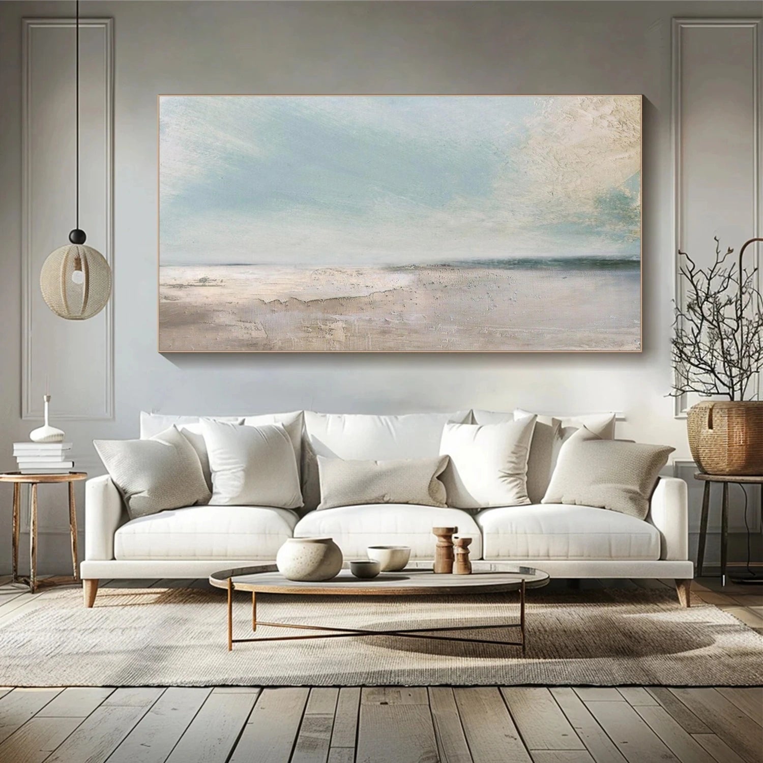 Ocean And Sky Abstract Wall Art #OS073