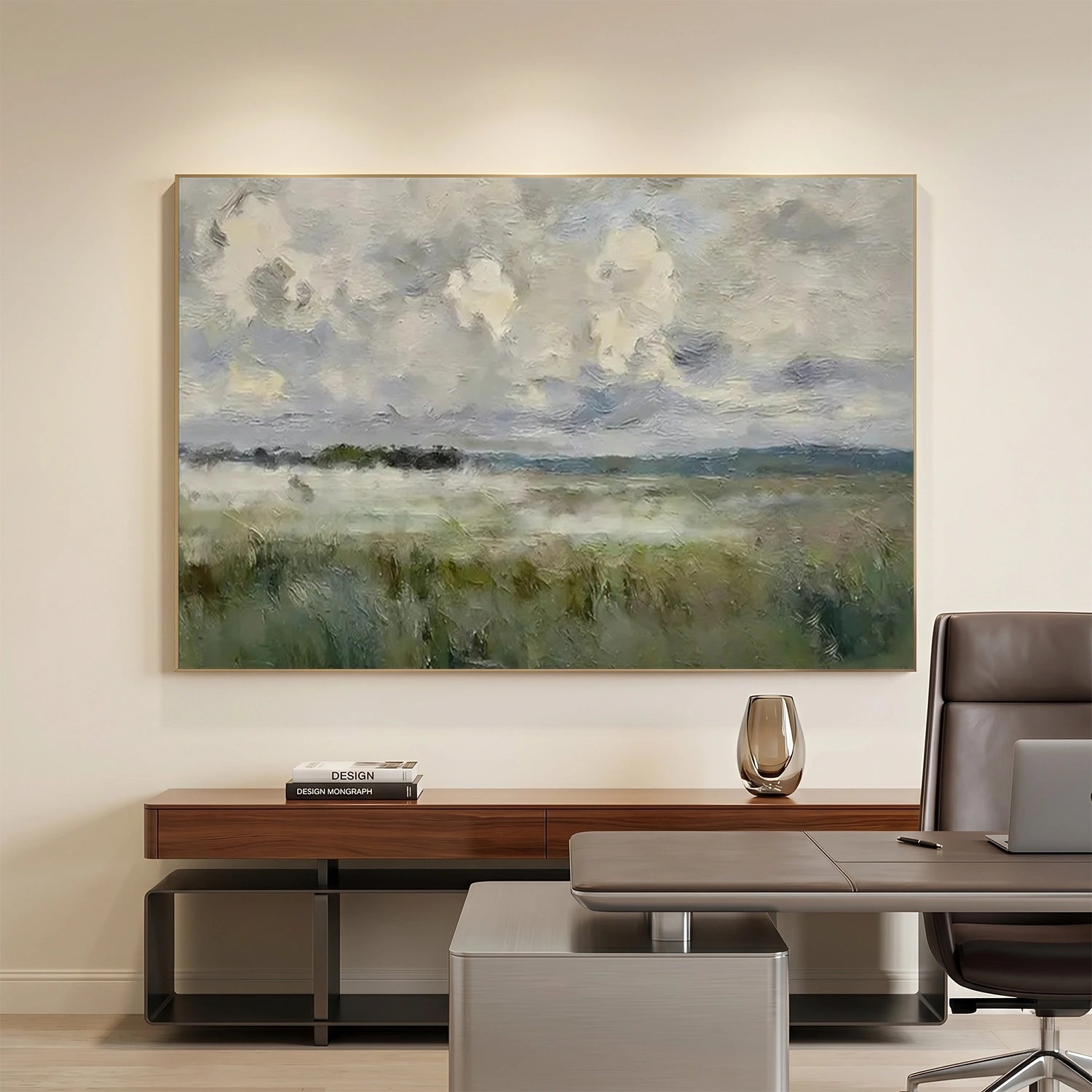 Ocean And Sky Abstract Textured Wall Art #OS160