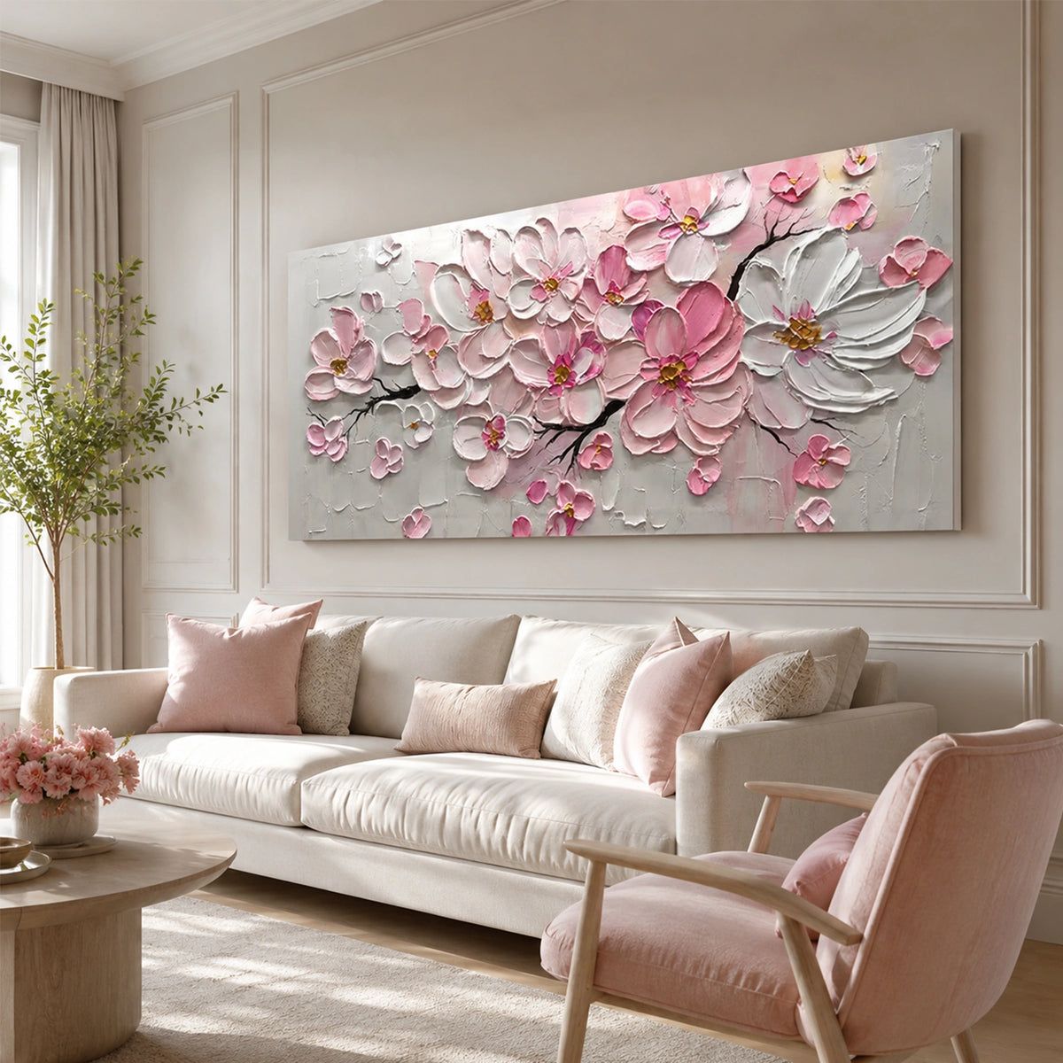Flower Abstract Textured Wall Art #FP210