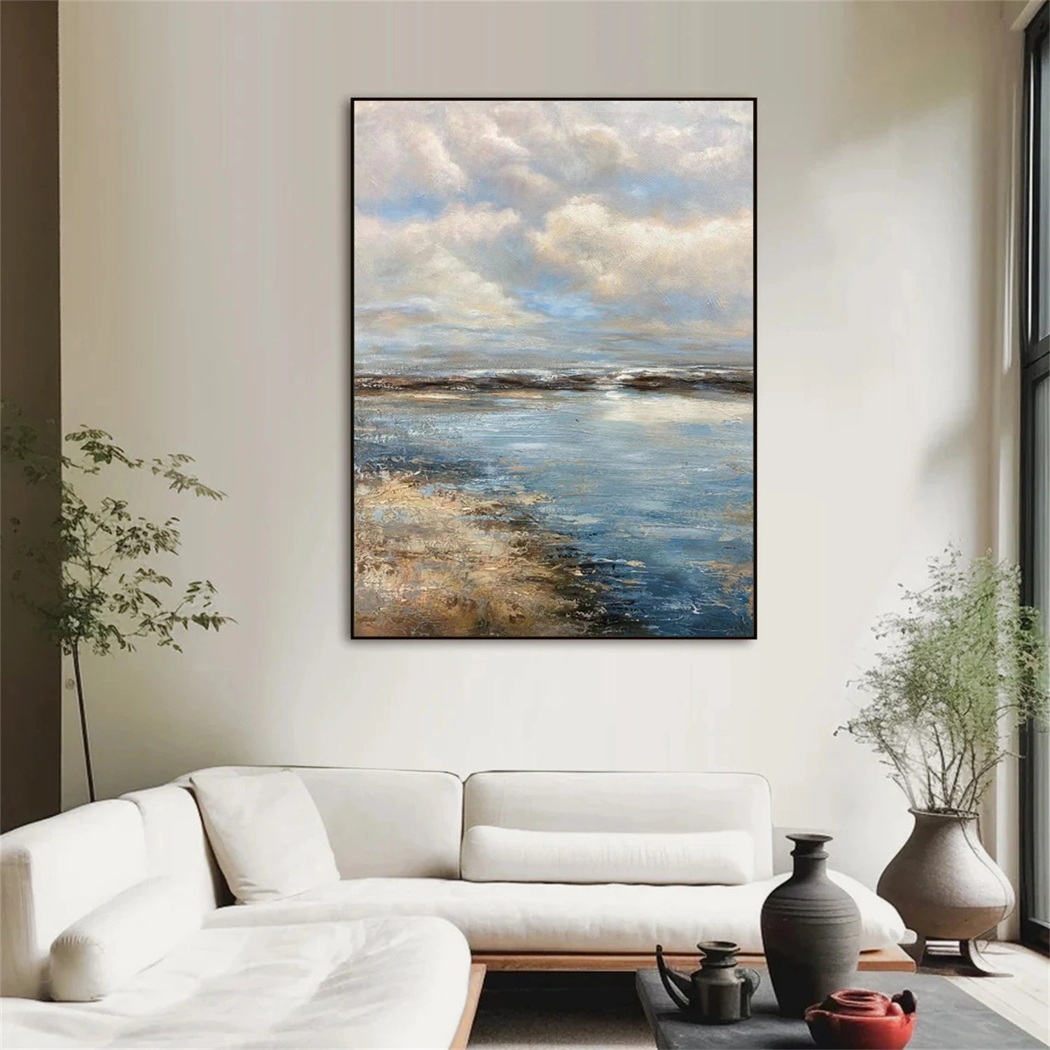 Ocean And Sky Abstract Wall Art #OS109